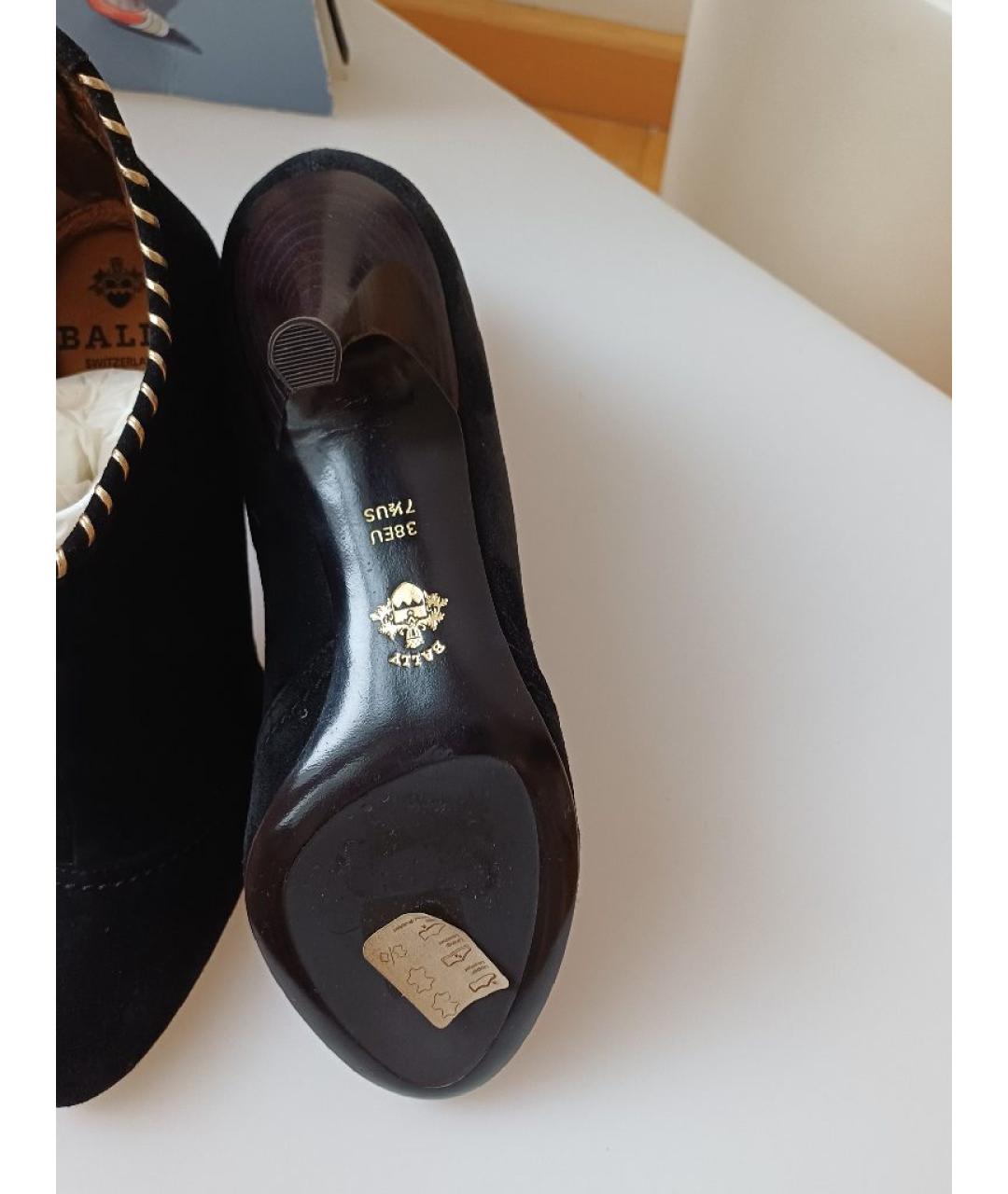 BALLY Черные замшевые ботильоны, фото 8