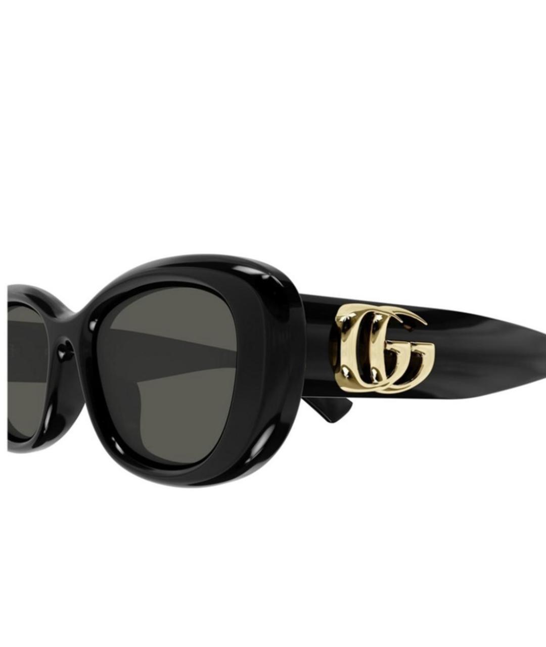 GUCCI Черные пластиковые солнцезащитные очки, фото 3