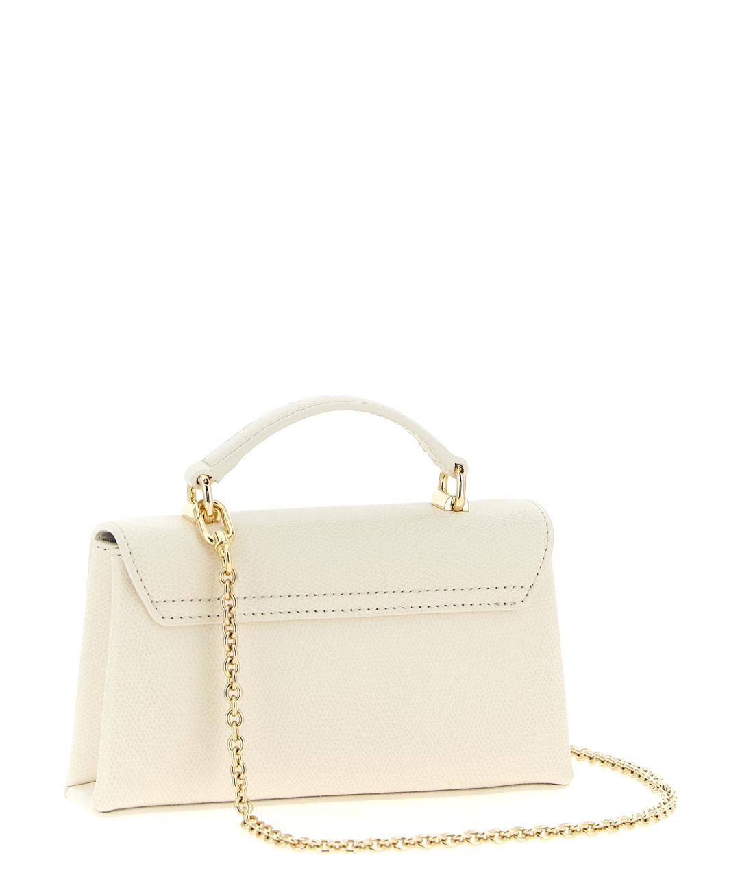 FURLA Бежевая кожаная сумка с короткими ручками, фото 2