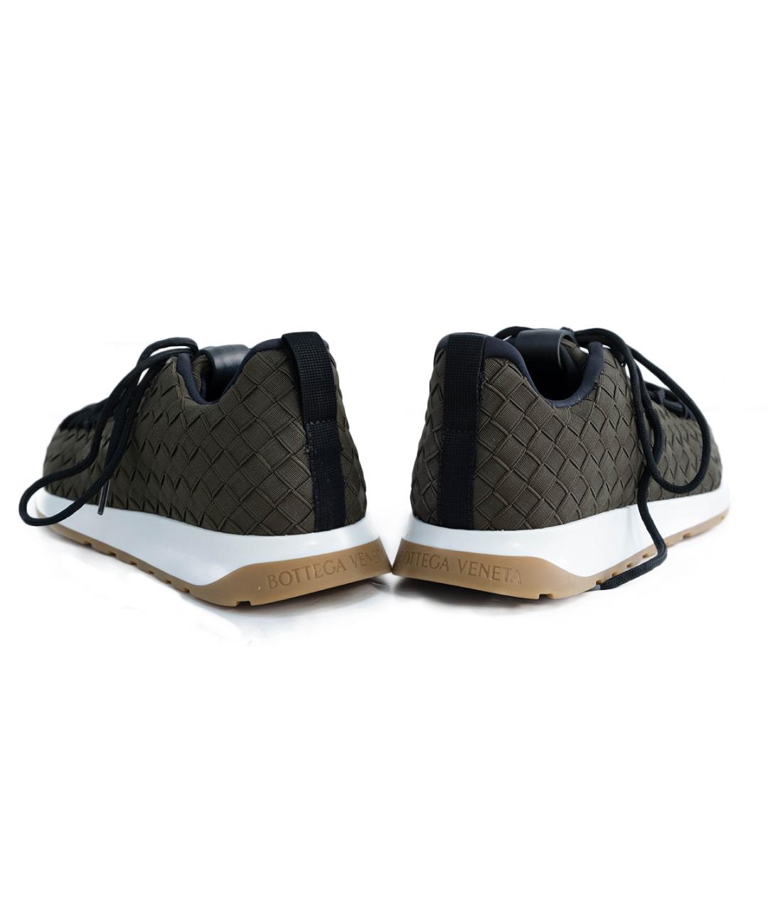 BRUNELLO CUCINELLI Хаки текстильные кроссовки, фото 5