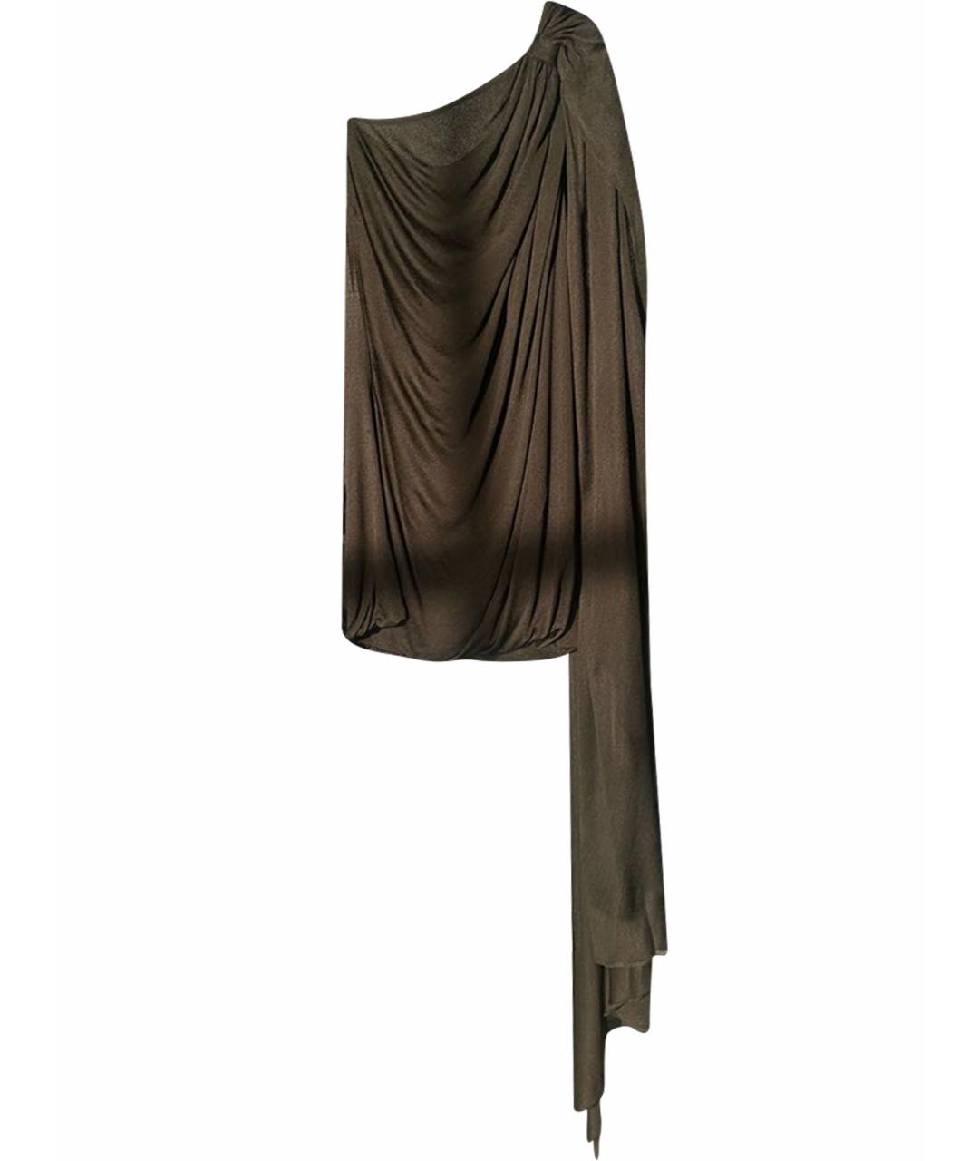 GIUSEPPE DI MORABITO Коричневое вискозное вечернее платье, фото 1