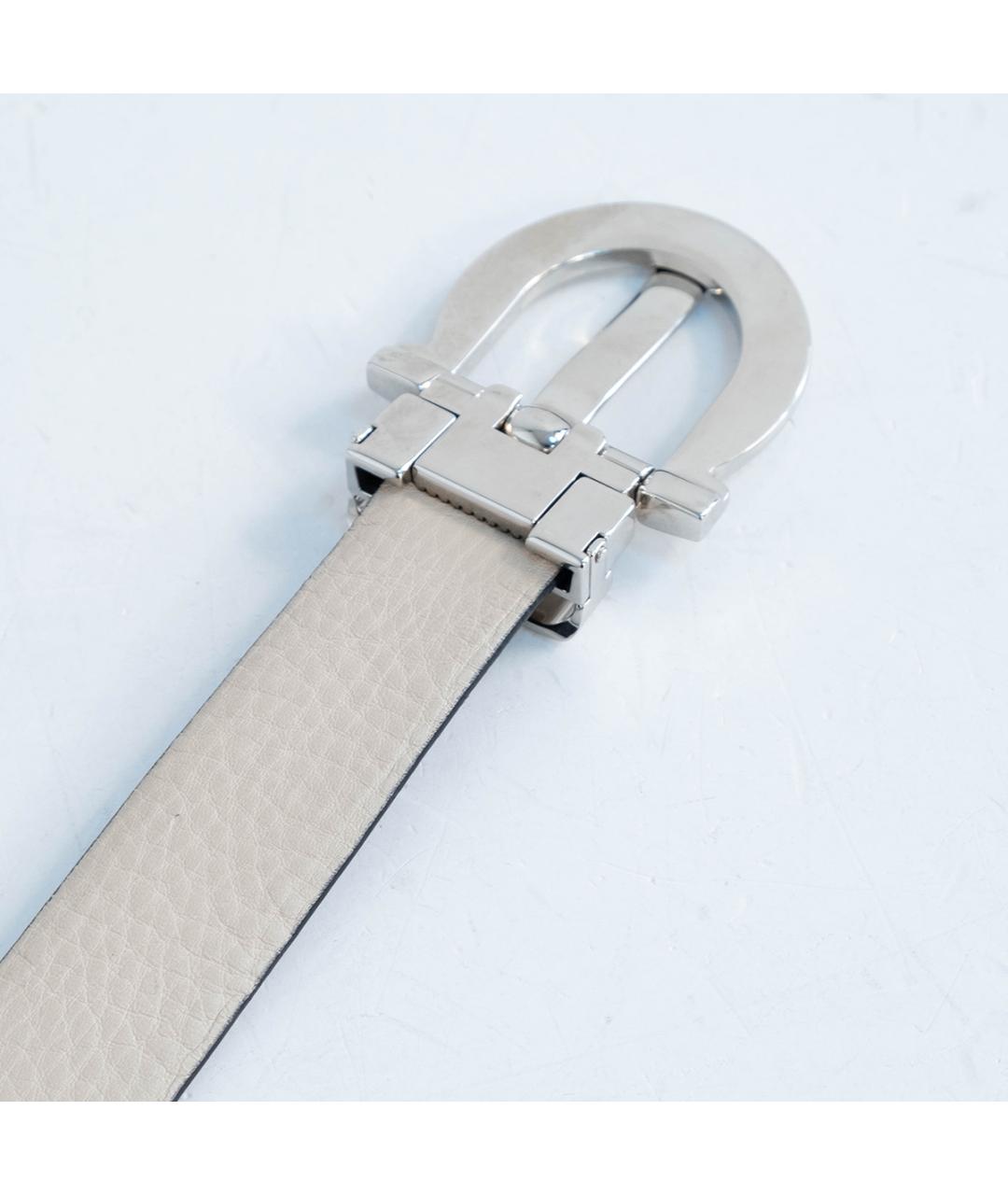 FERRAGAMO Черный кожаный ремень, фото 4