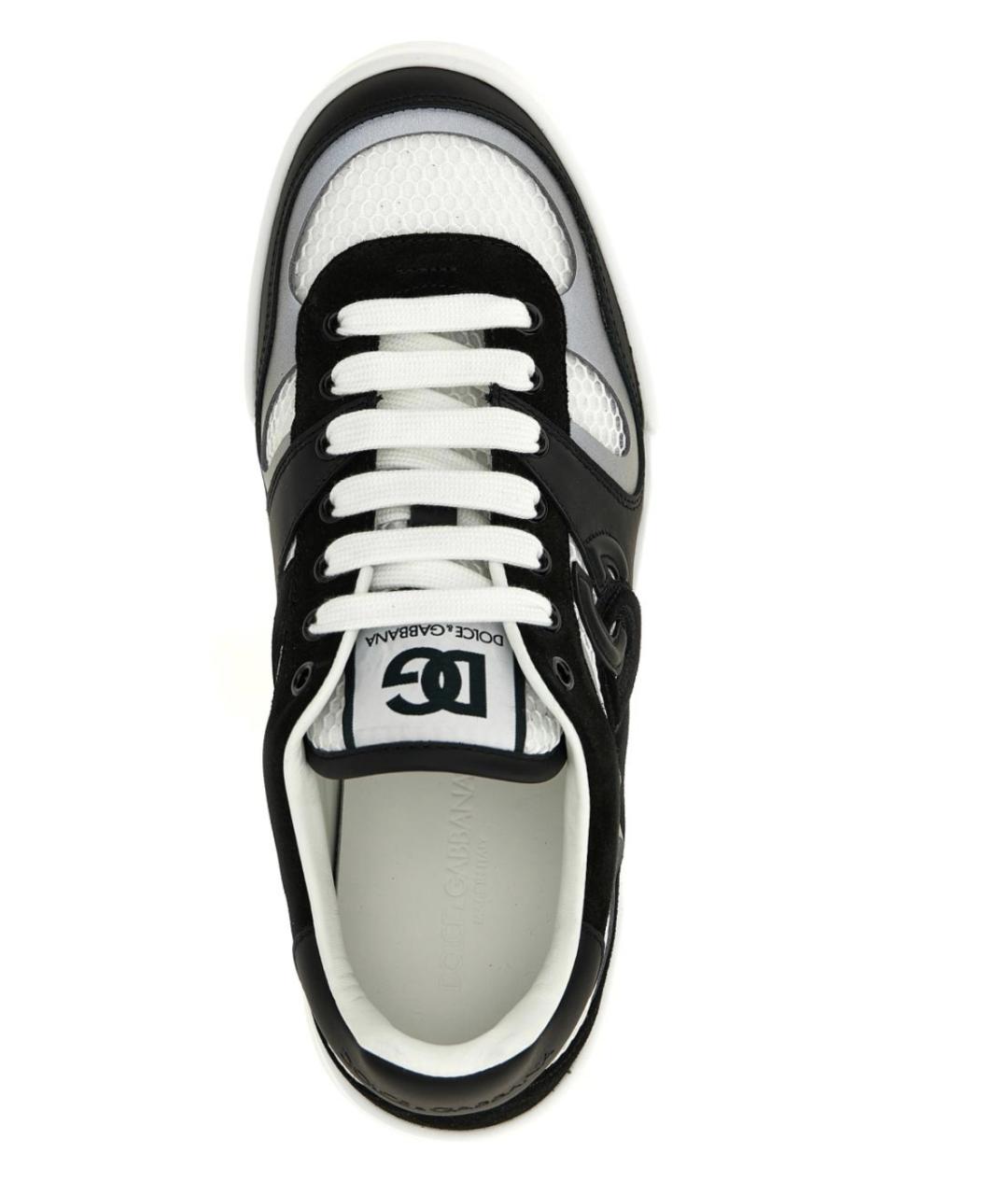 DOLCE&GABBANA Черные кожаные низкие кроссовки / кеды, фото 3