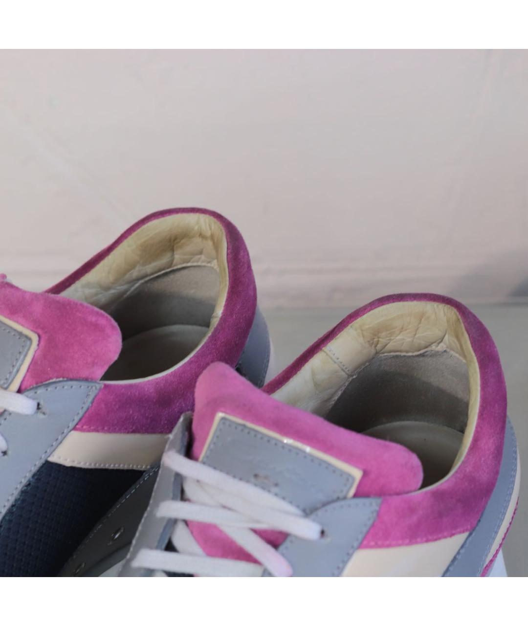 SANTONI Мульти кожаные кроссовки, фото 4