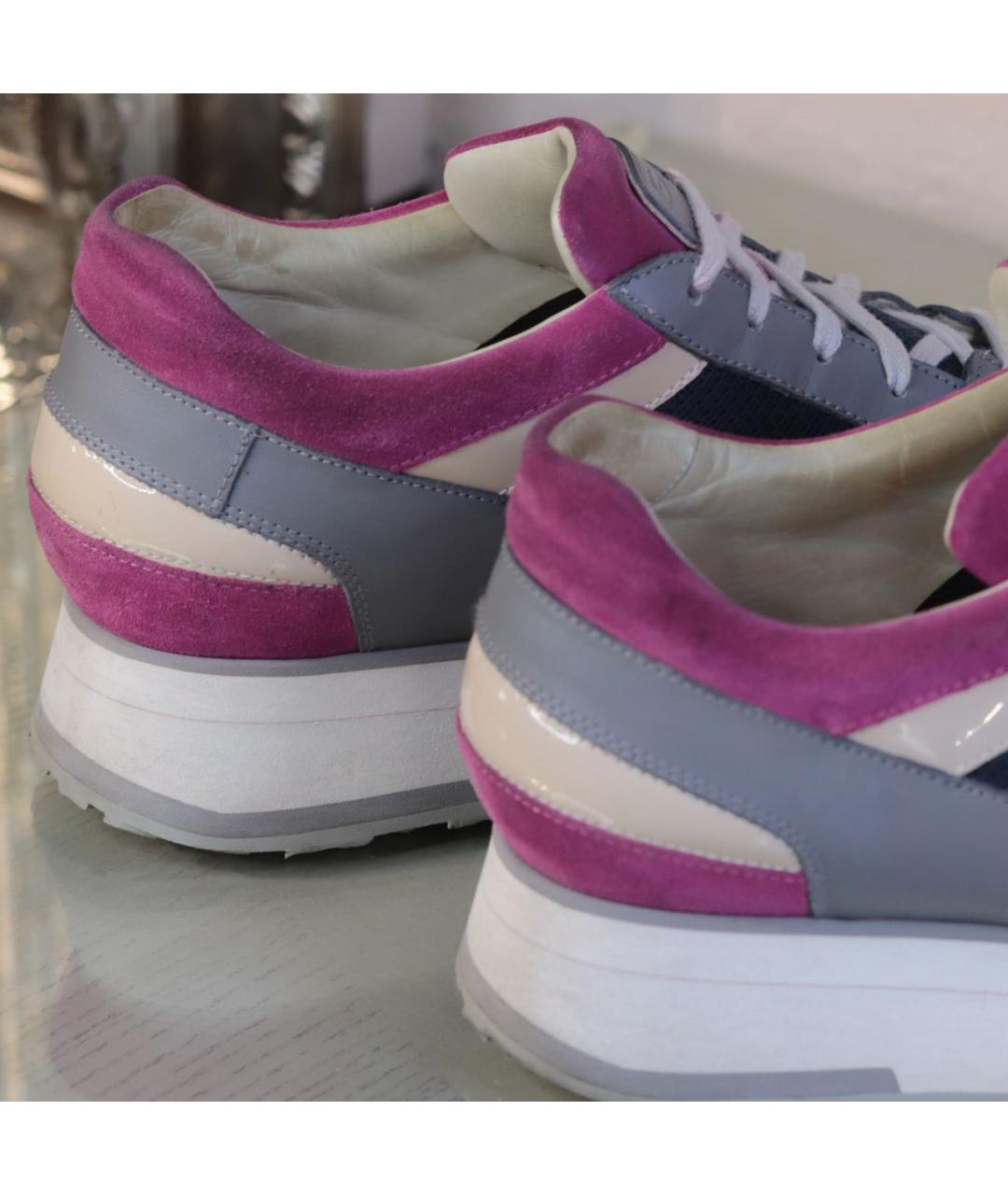 SANTONI Мульти кожаные кроссовки, фото 7