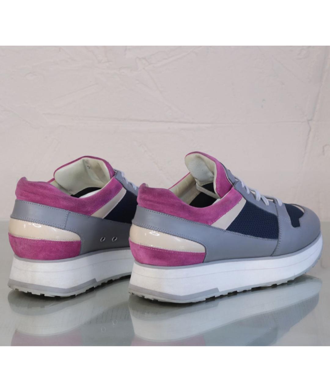 SANTONI Мульти кожаные кроссовки, фото 5