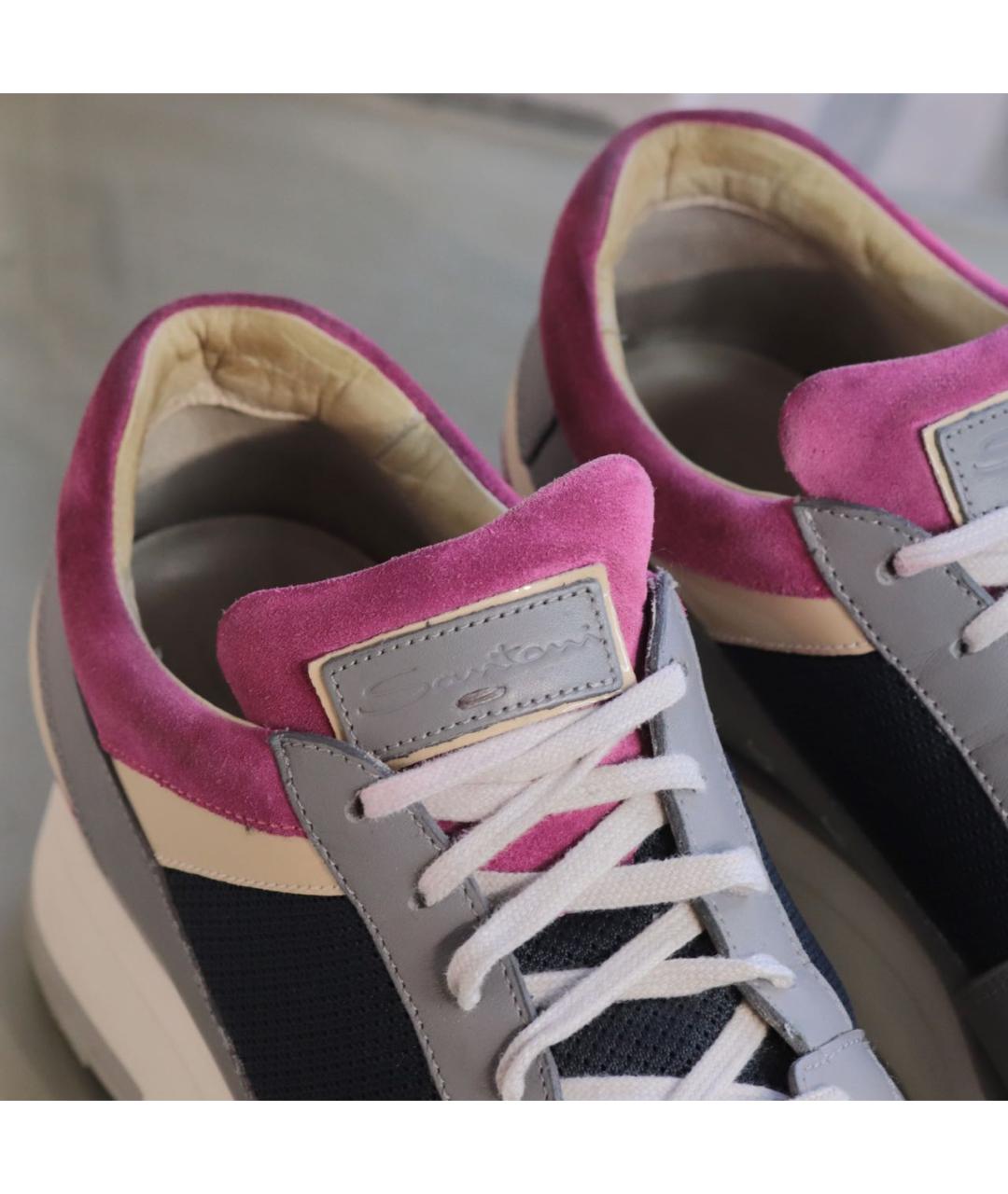 SANTONI Мульти кожаные кроссовки, фото 3