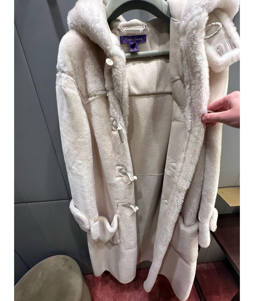 RALPH LAUREN Белая меховая дубленка, фото 4