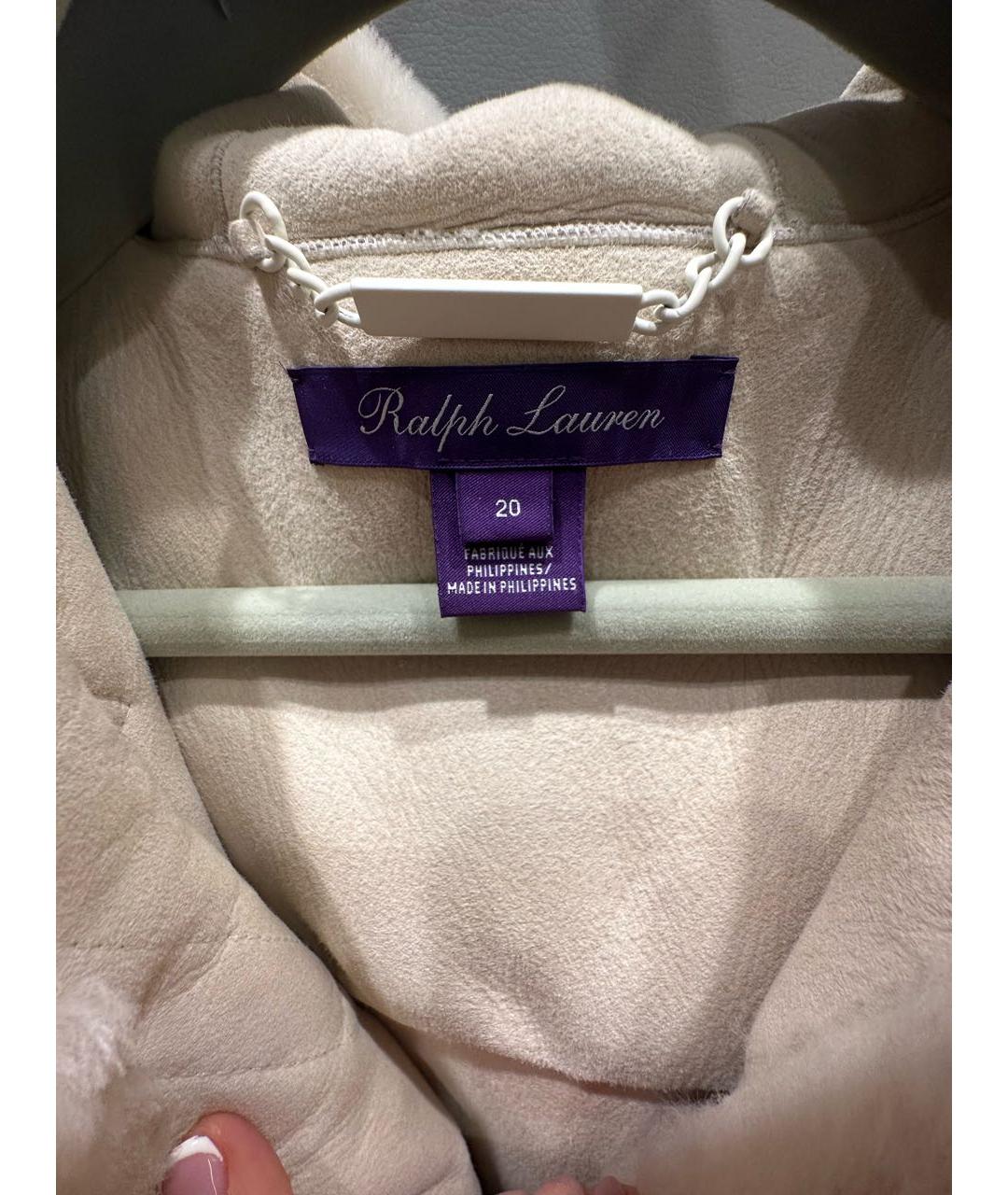 RALPH LAUREN Белая меховая дубленка, фото 5