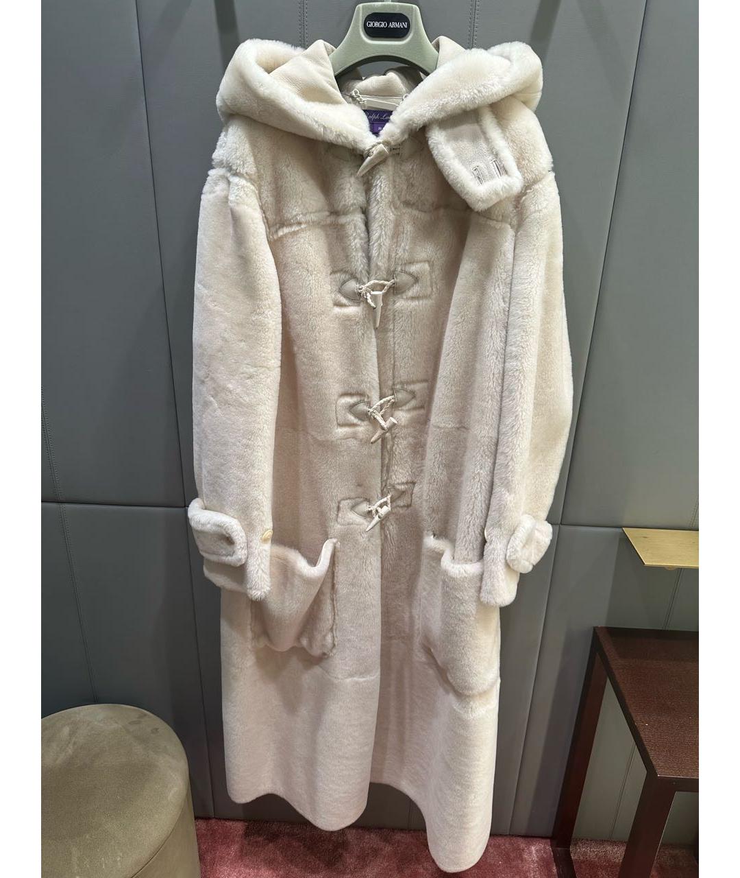 RALPH LAUREN Белая меховая дубленка, фото 9