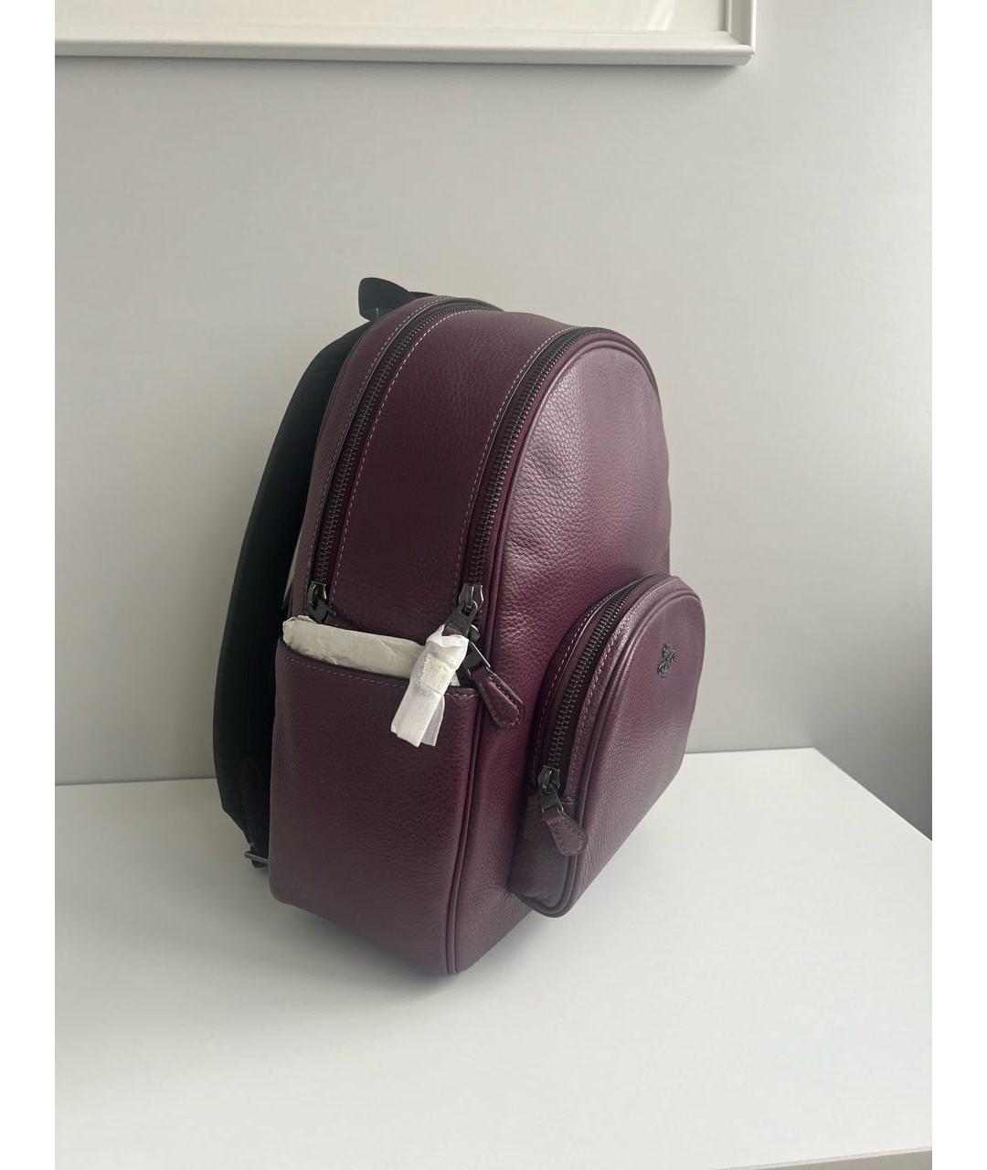 COACH Фиолетовый кожаный рюкзак, фото 2