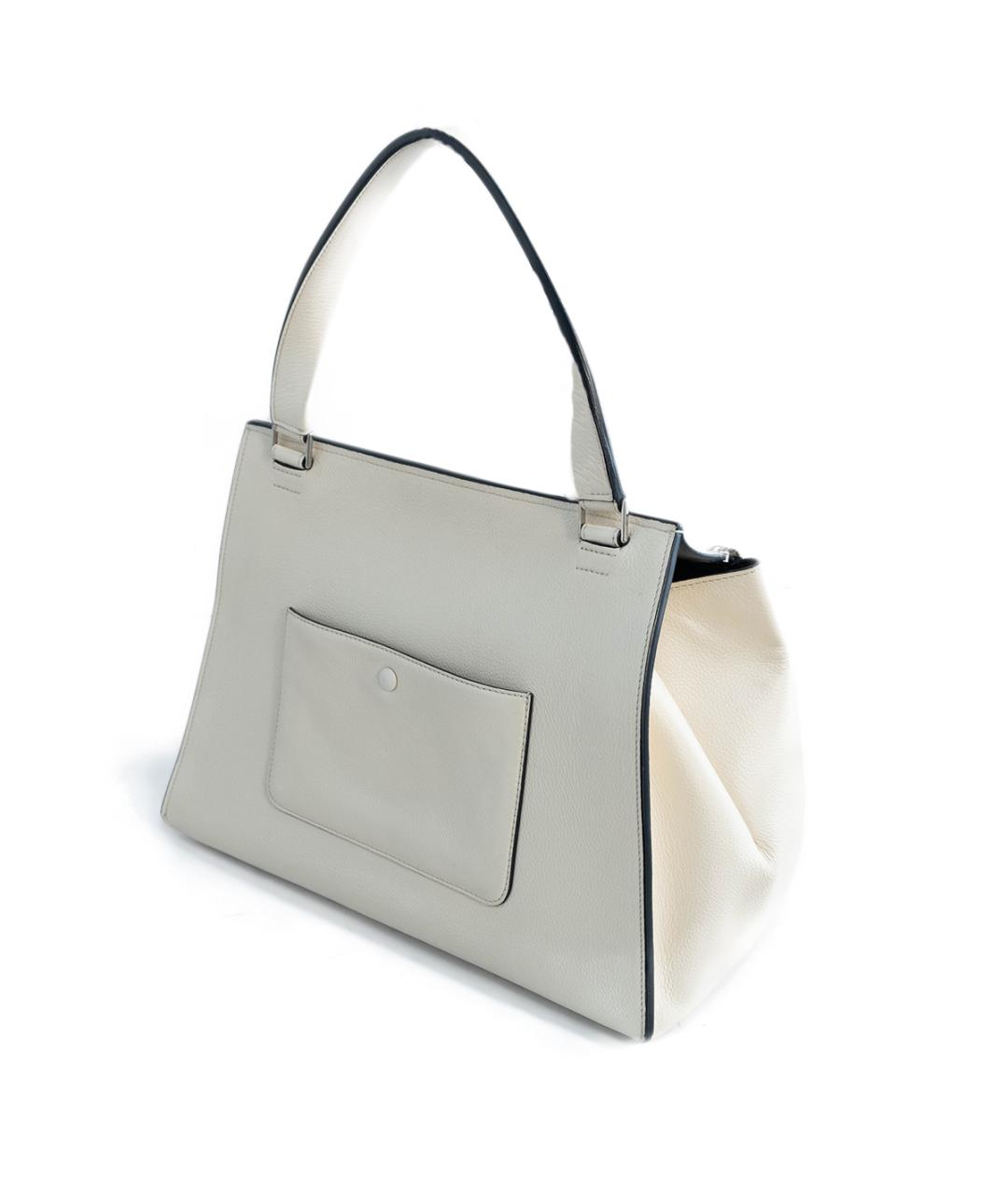 CELINE Белая кожаная сумка тоут, фото 3