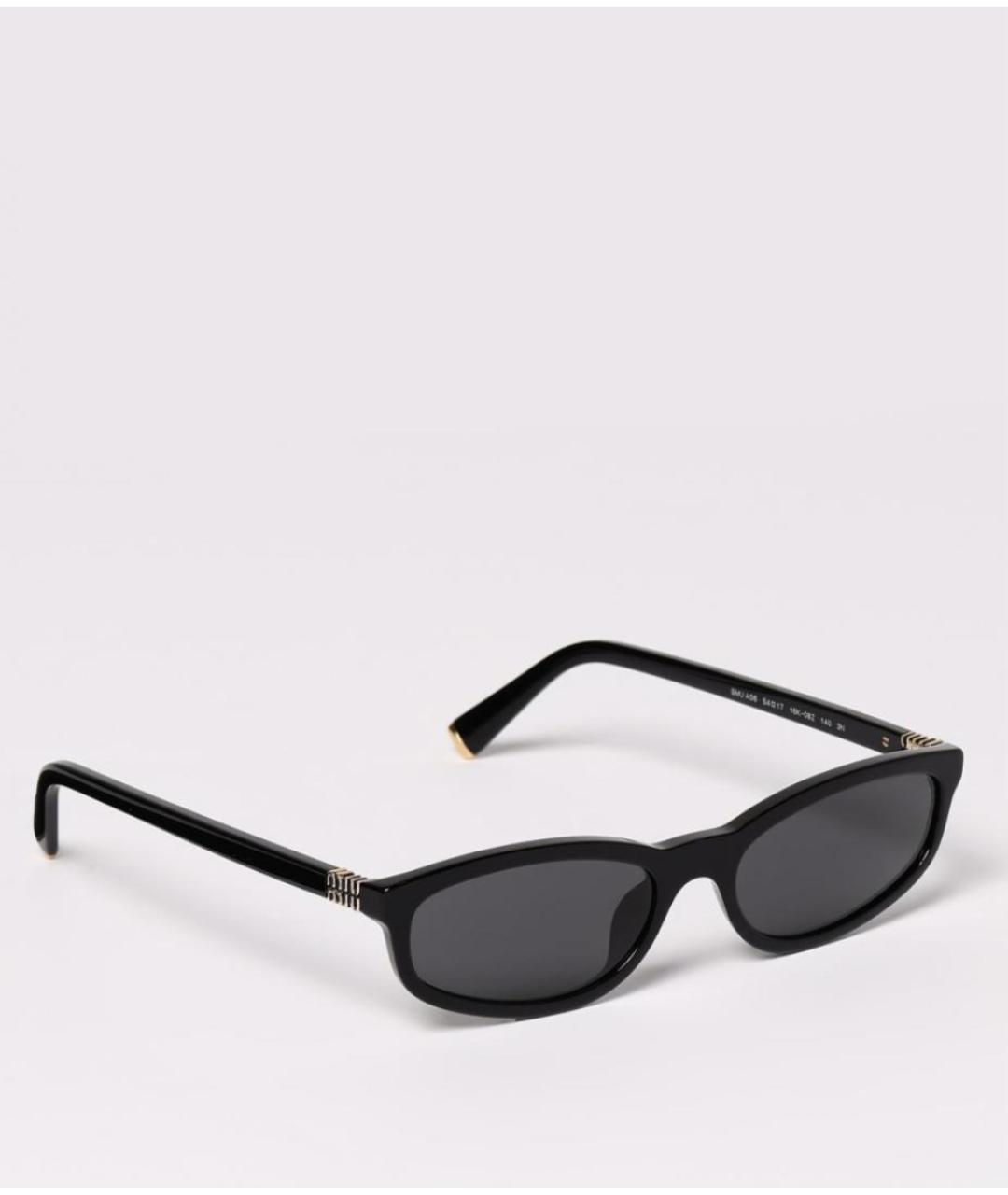 MIU MIU Черные пластиковые солнцезащитные очки, фото 3