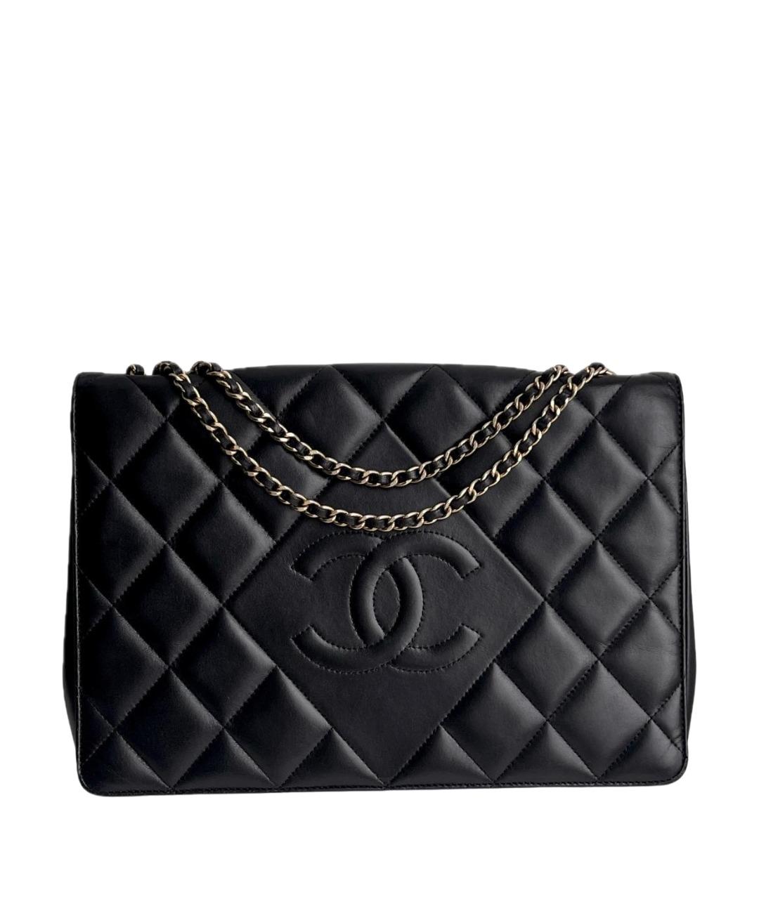 CHANEL Черная кожаная сумка через плечо, фото 1