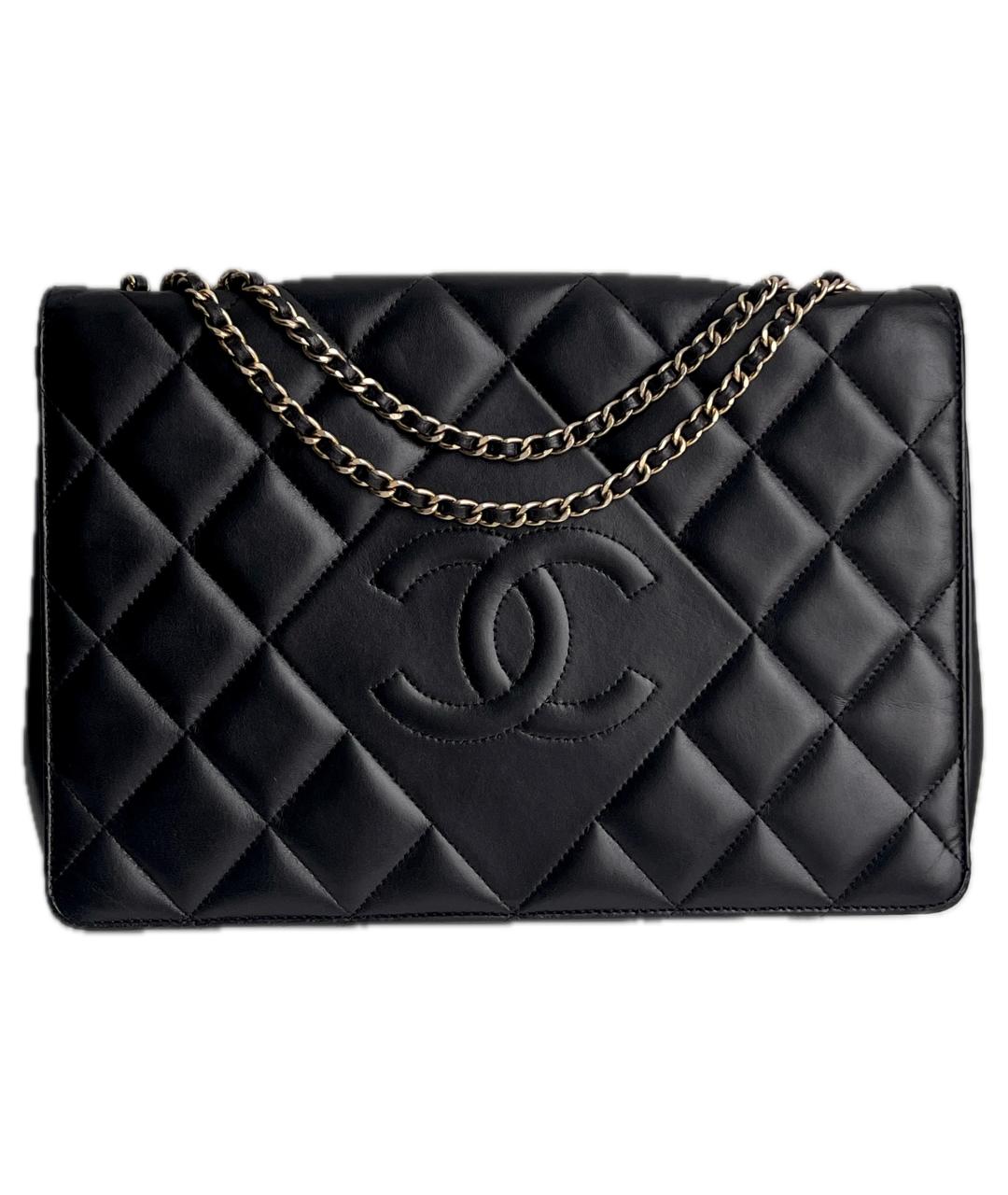 CHANEL Черная кожаная сумка через плечо, фото 10