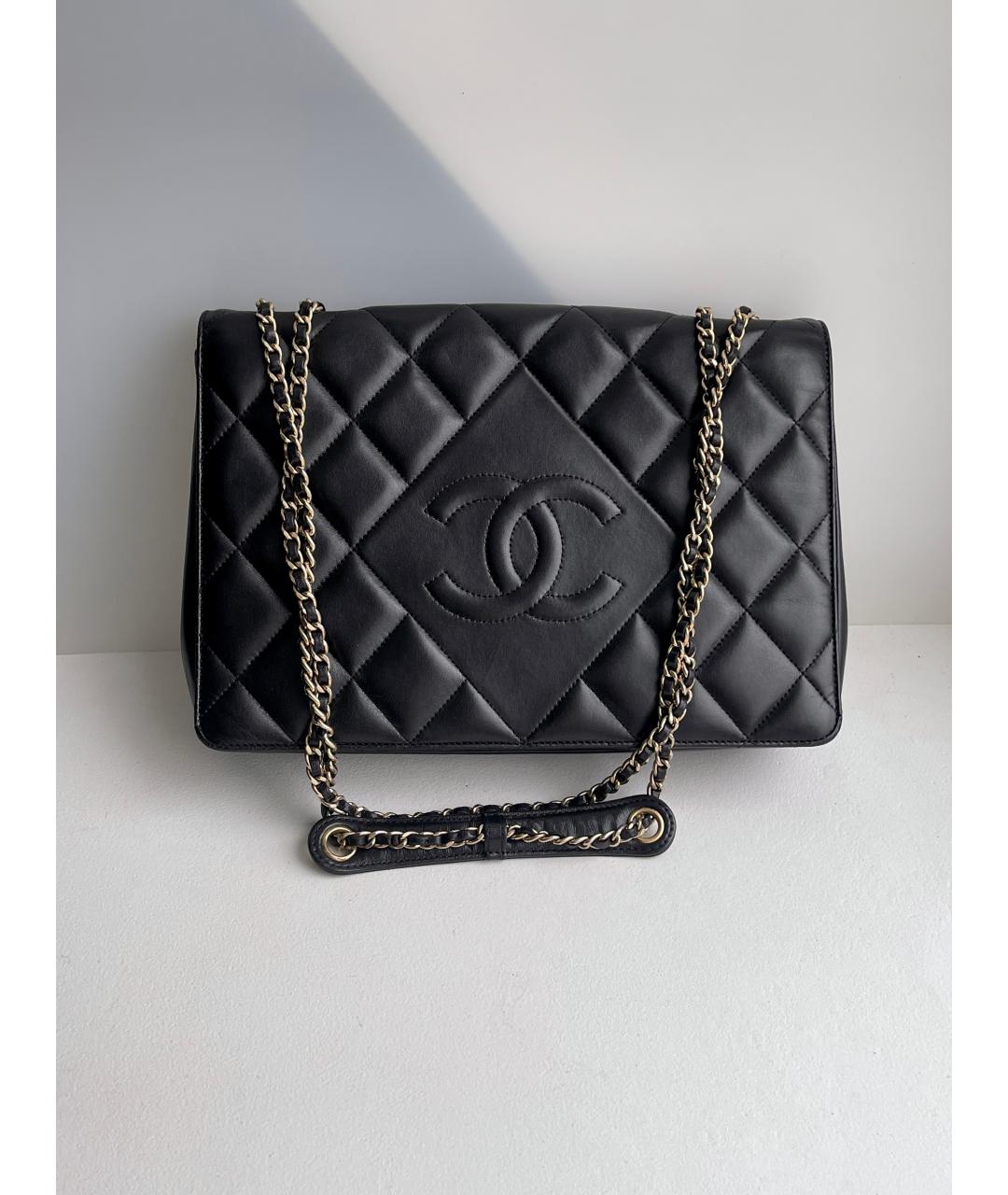 CHANEL Черная кожаная сумка через плечо, фото 2