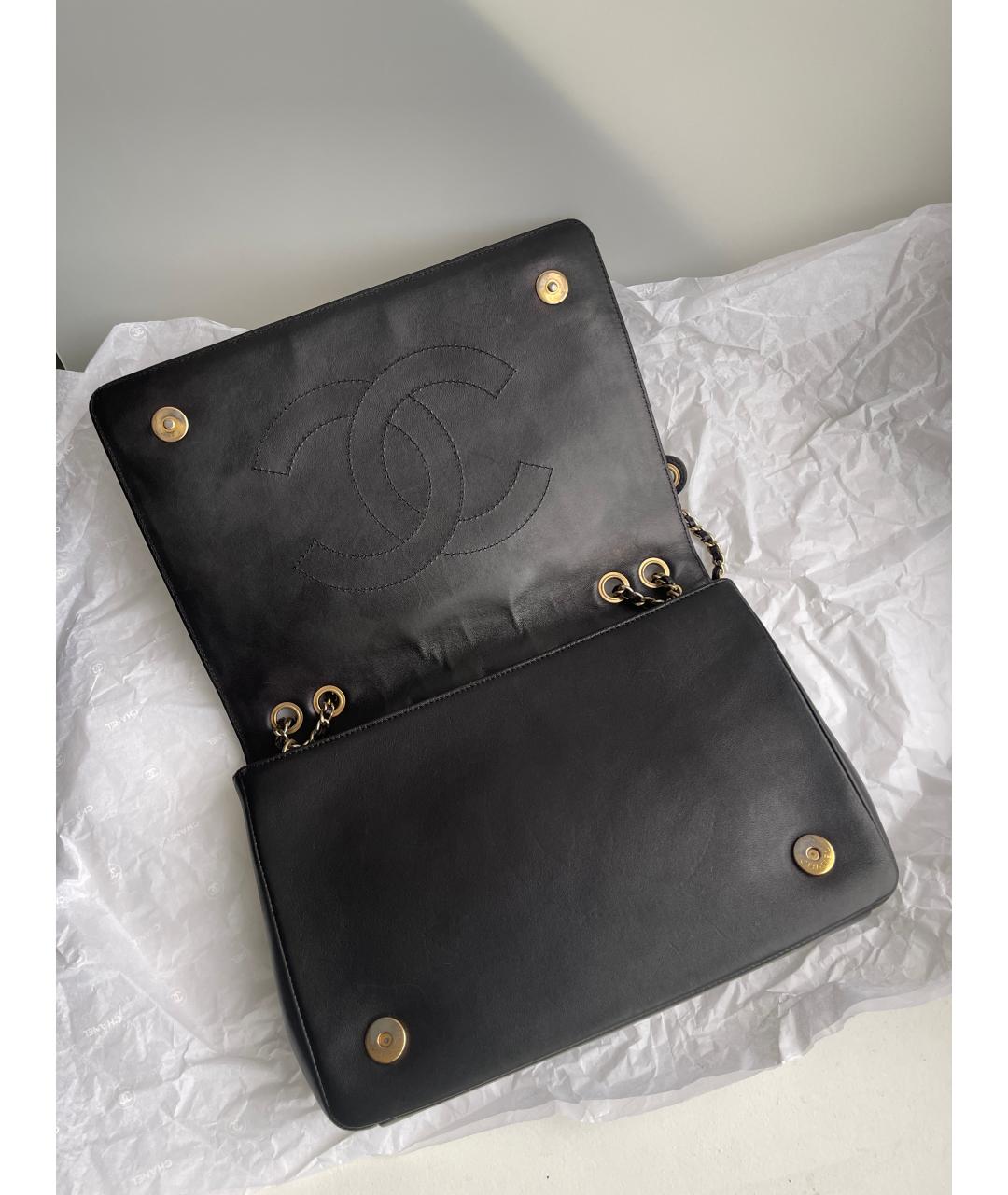 CHANEL Черная кожаная сумка через плечо, фото 8