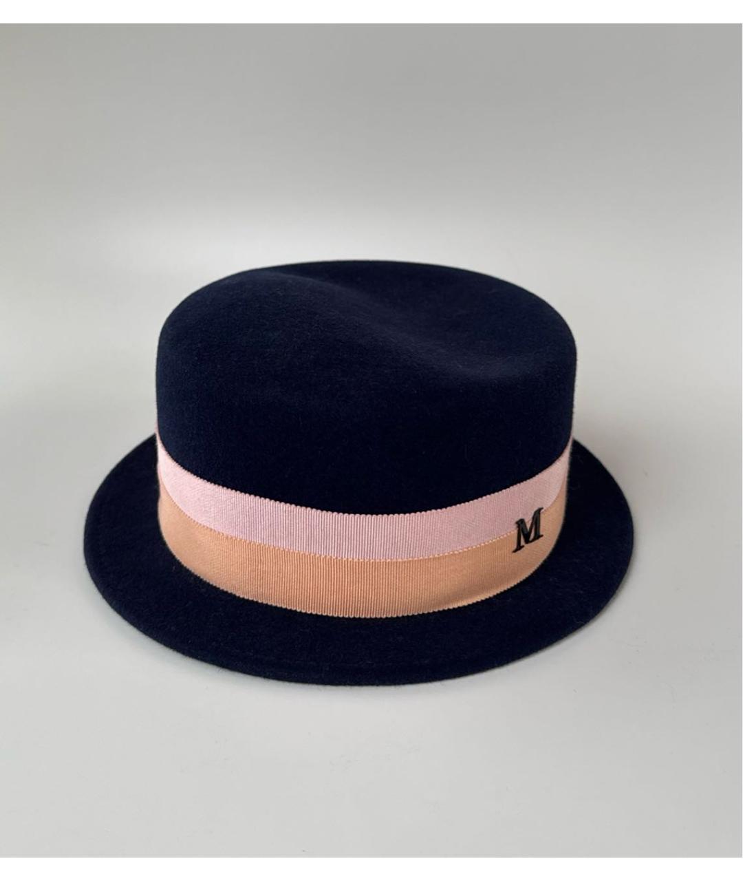 MAISON MICHEL Темно-синяя шерстяная шляпа, фото 7