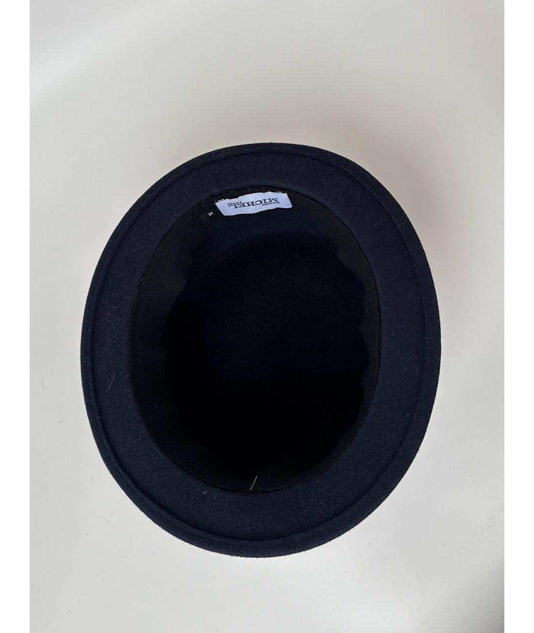 MAISON MICHEL Темно-синяя шерстяная шляпа, фото 5