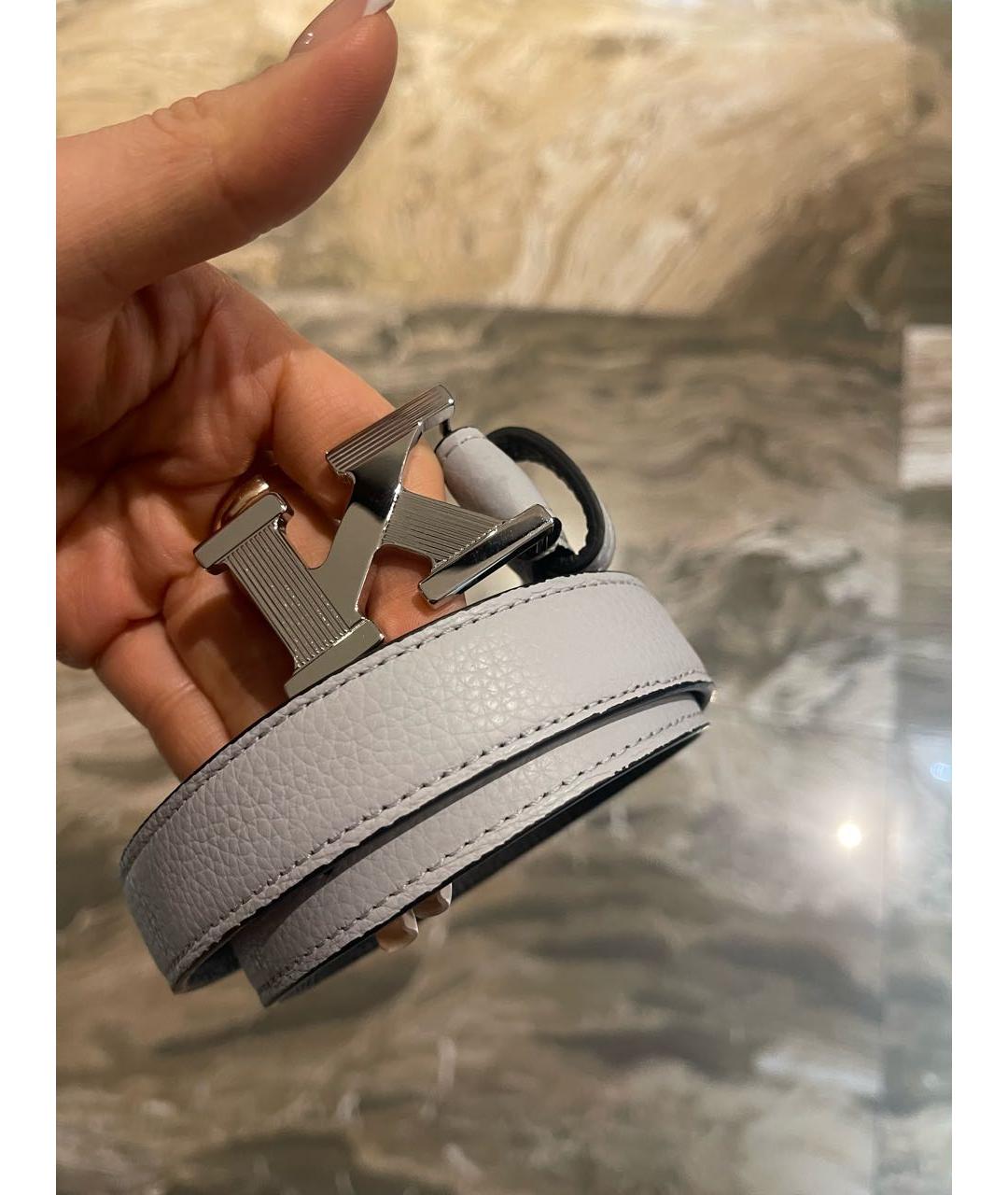 KITON Голубой кожаный ремень, фото 3