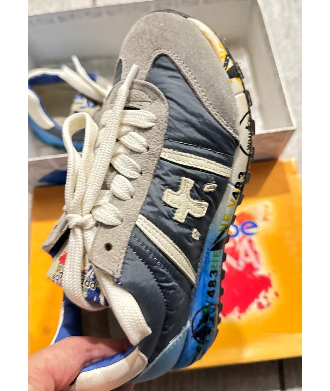 PREMIATA Синие кожаные кеды, фото 3