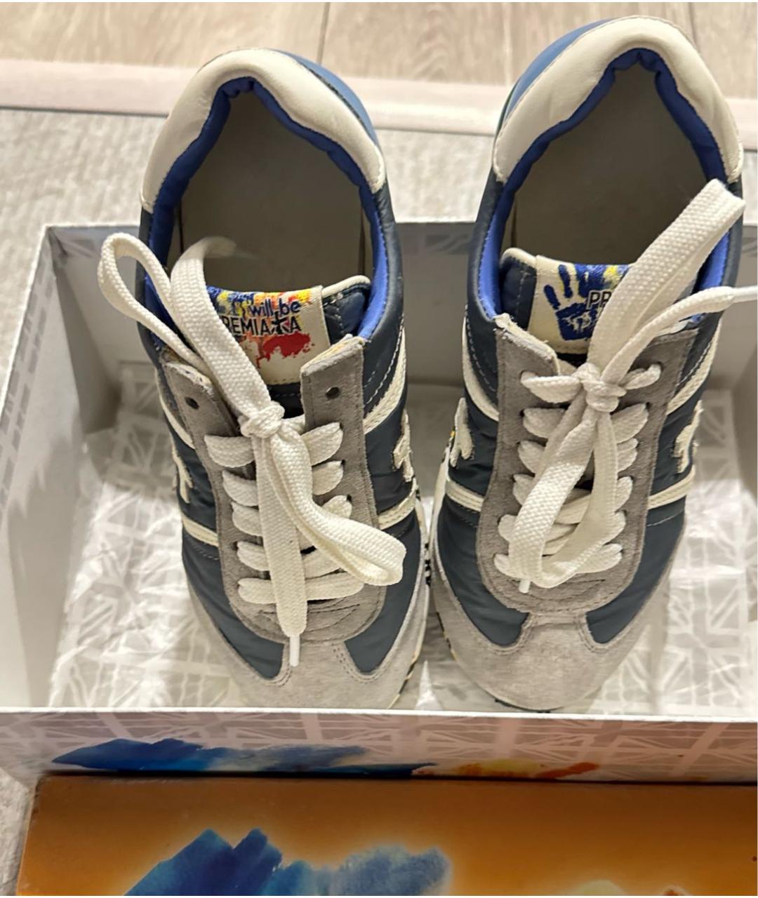 PREMIATA Синие кожаные кеды, фото 2