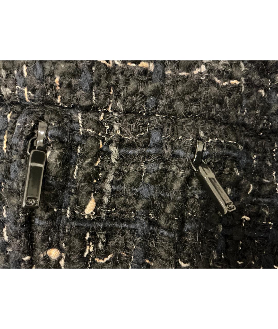 CHANEL Черное твидовое повседневное платье, фото 9