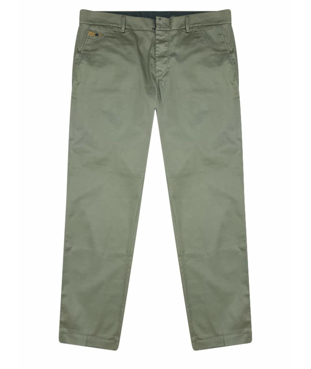 DIESEL Хаки хлопковые классические брюки, фото 1