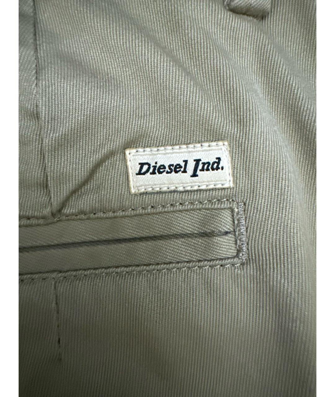 DIESEL Хаки хлопковые классические брюки, фото 8