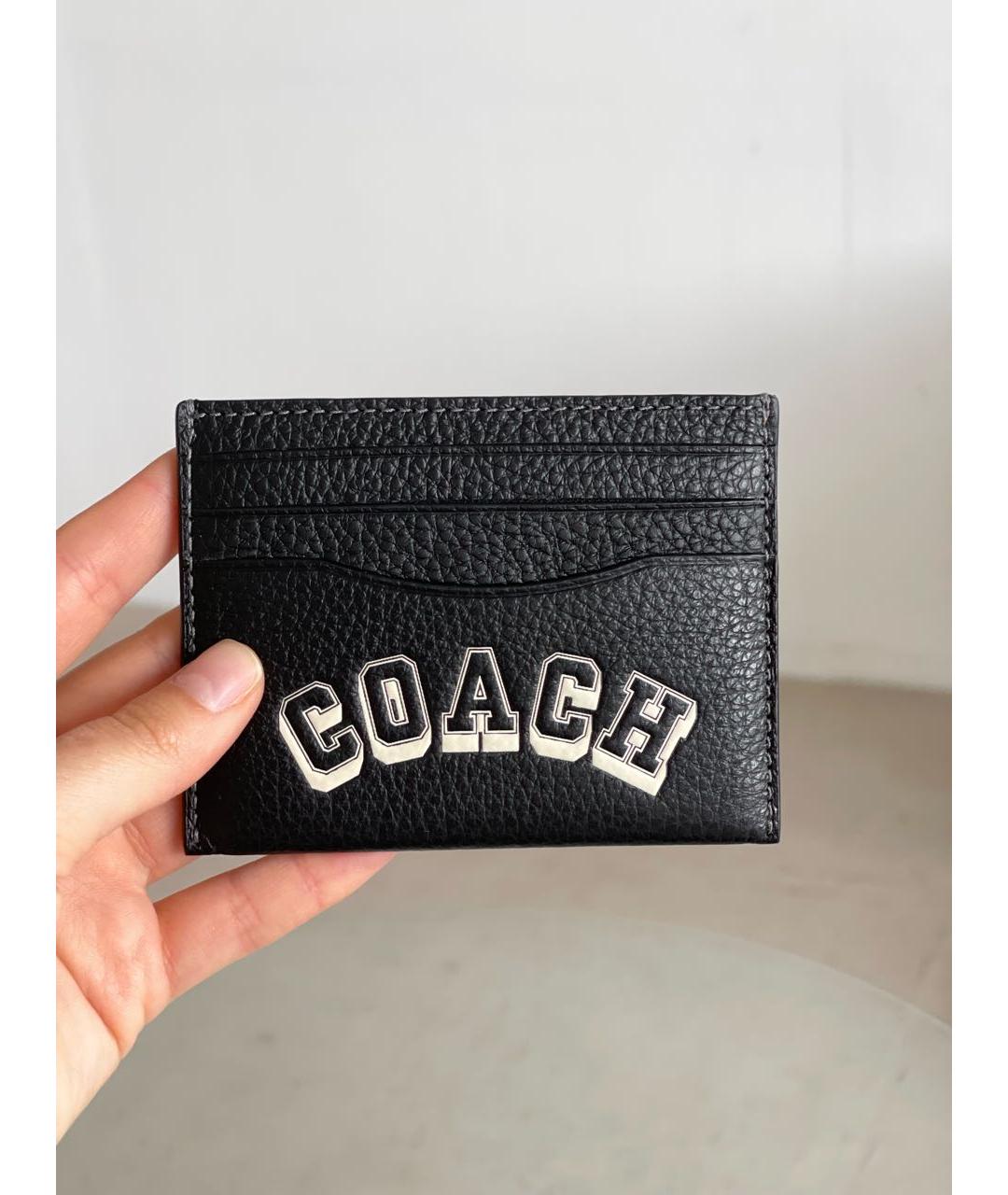 COACH Черный кожаный кардхолдер, фото 2