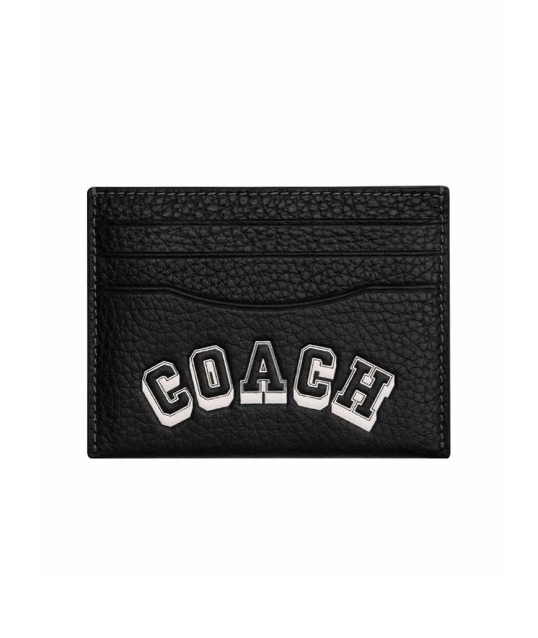 COACH Черный кожаный кардхолдер, фото 1