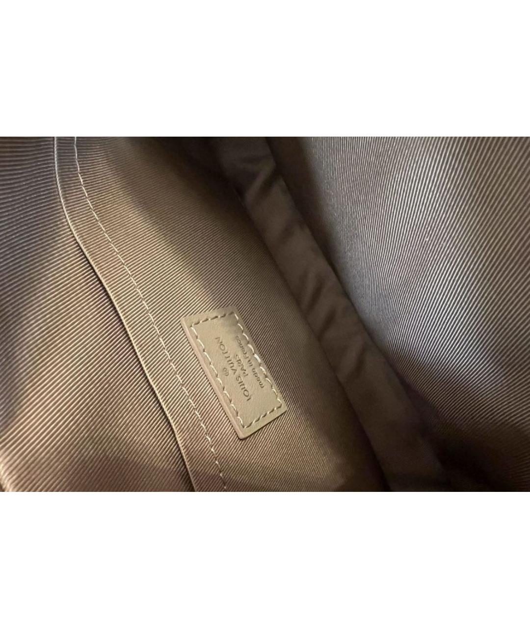 LOUIS VUITTON Бежевая кожаная сумка через плечо, фото 5