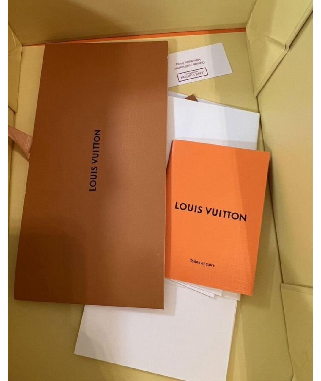 LOUIS VUITTON Бежевая кожаная сумка через плечо, фото 4