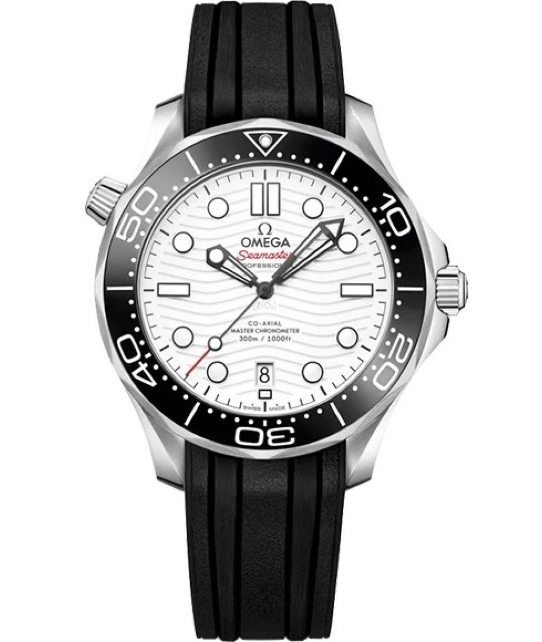 OMEGA Белые металлические часы, фото 6