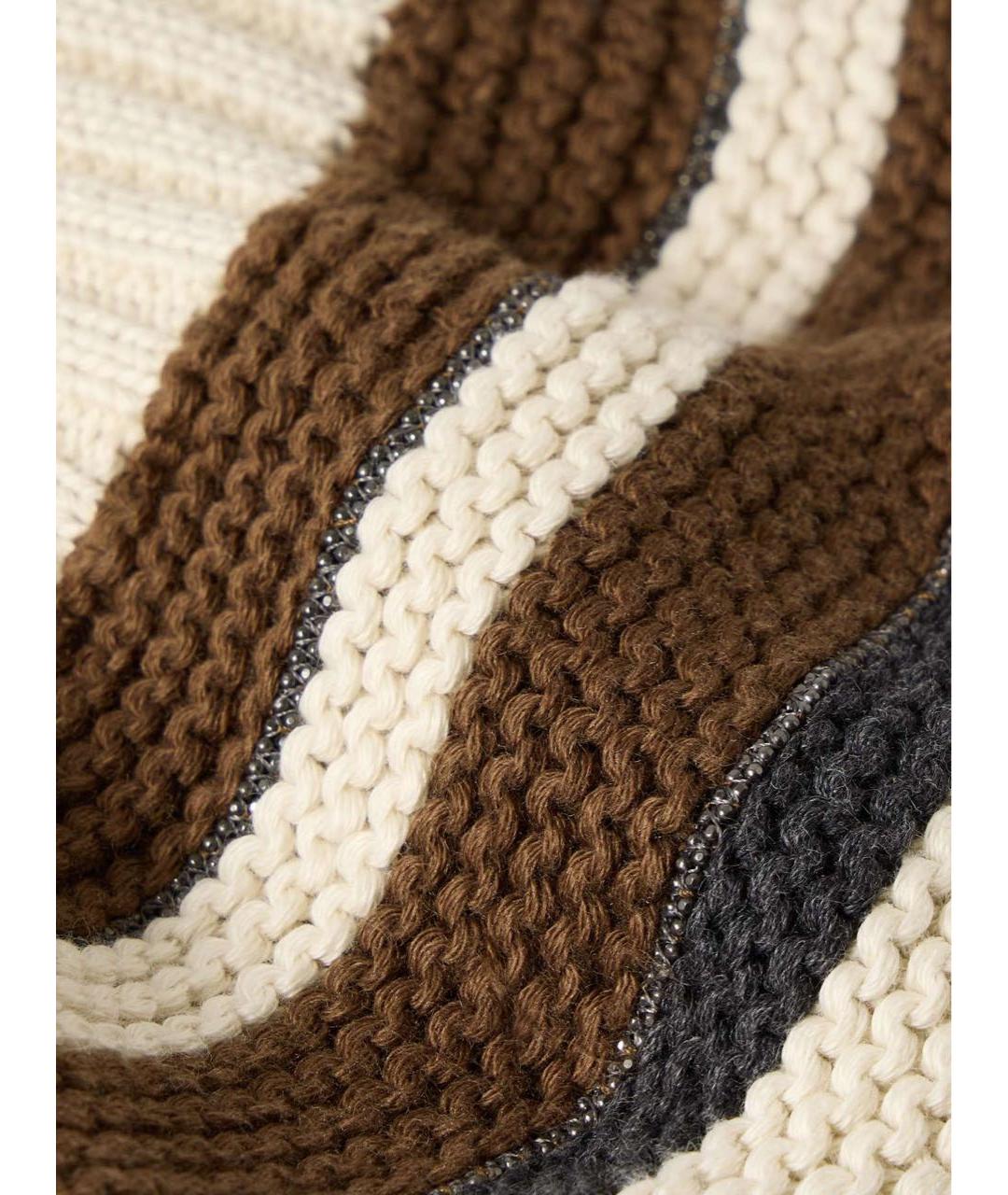 BRUNELLO CUCINELLI Коричневая хлопковая шапка, фото 2