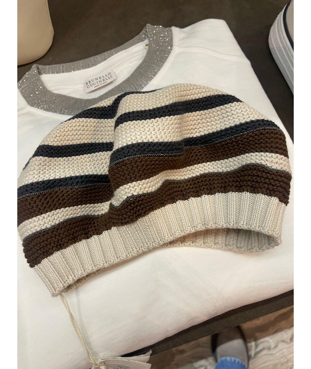 BRUNELLO CUCINELLI Коричневая хлопковая шапка, фото 3