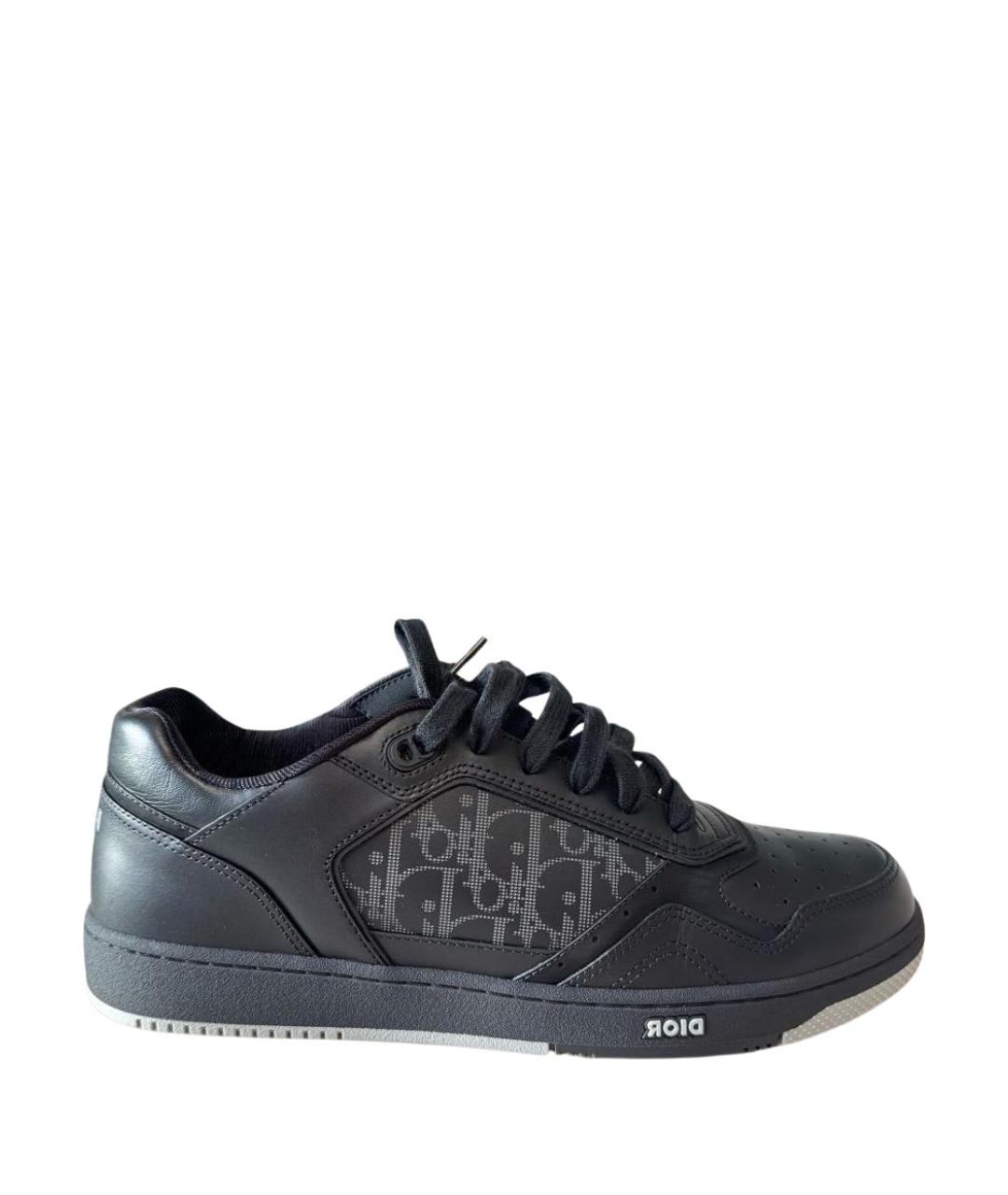 CHRISTIAN DIOR Черные кожаные низкие кроссовки / кеды, фото 1