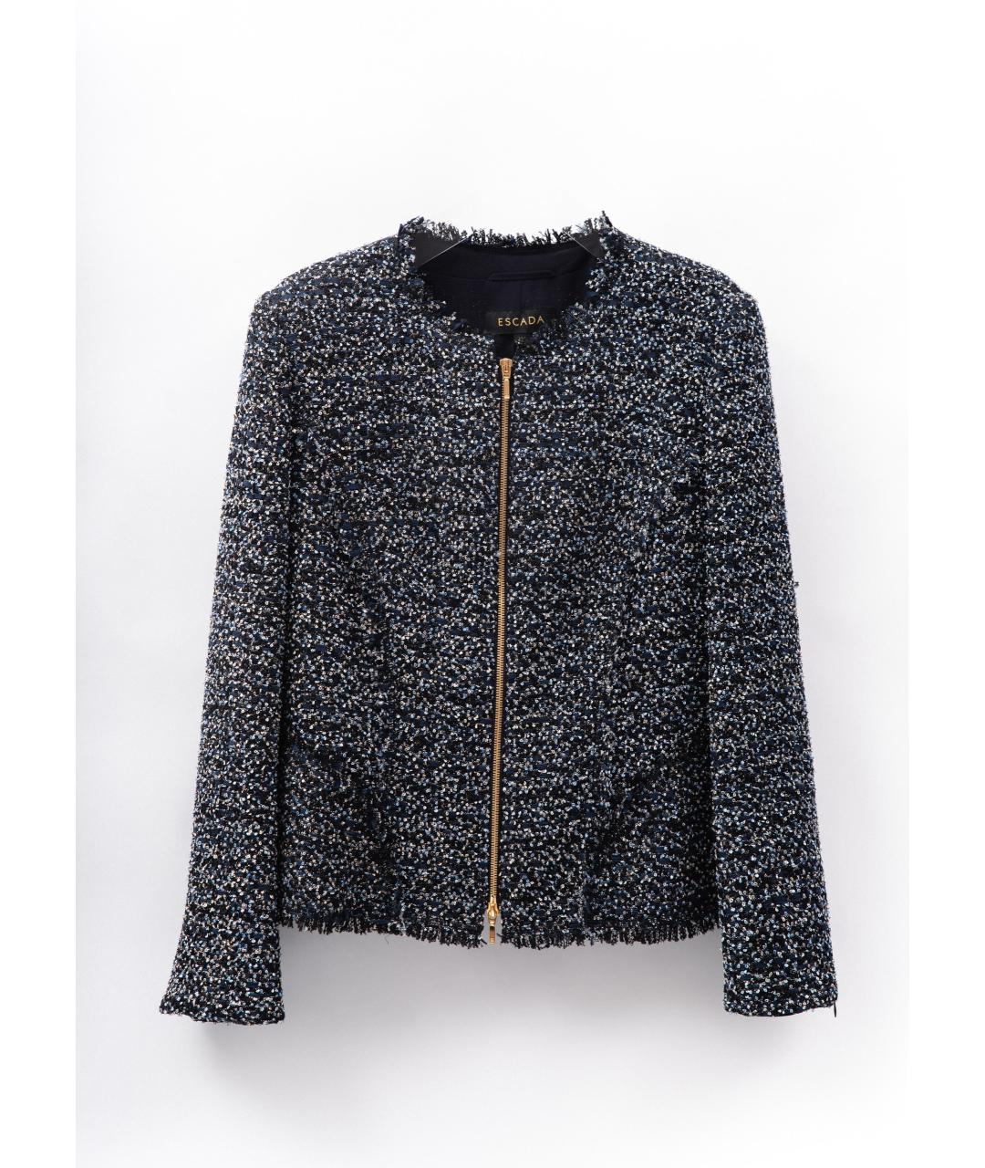 ESCADA Темно-синий полиамидовый жакет/пиджак, фото 7