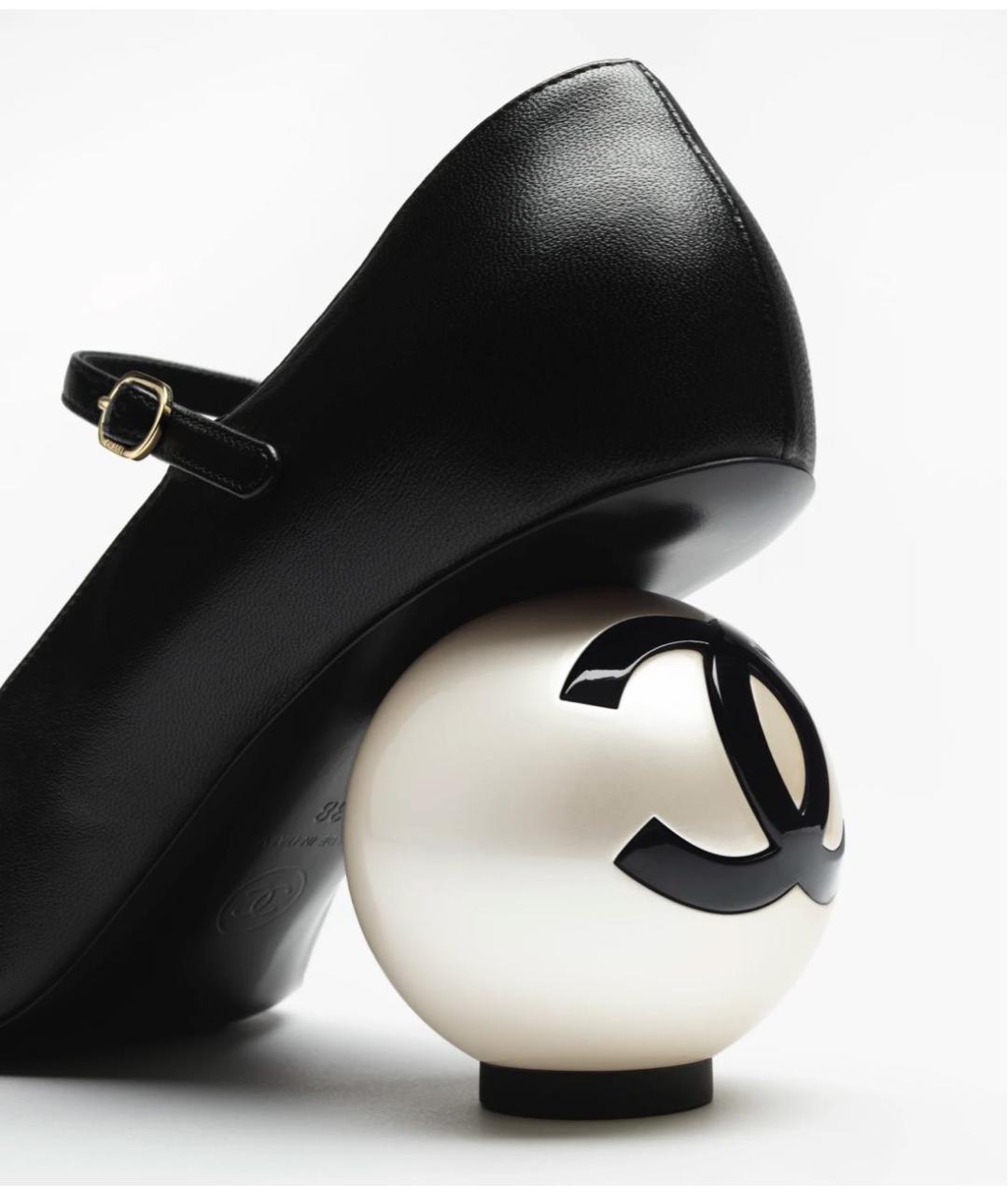 CHANEL Черные кожаные туфли, фото 4