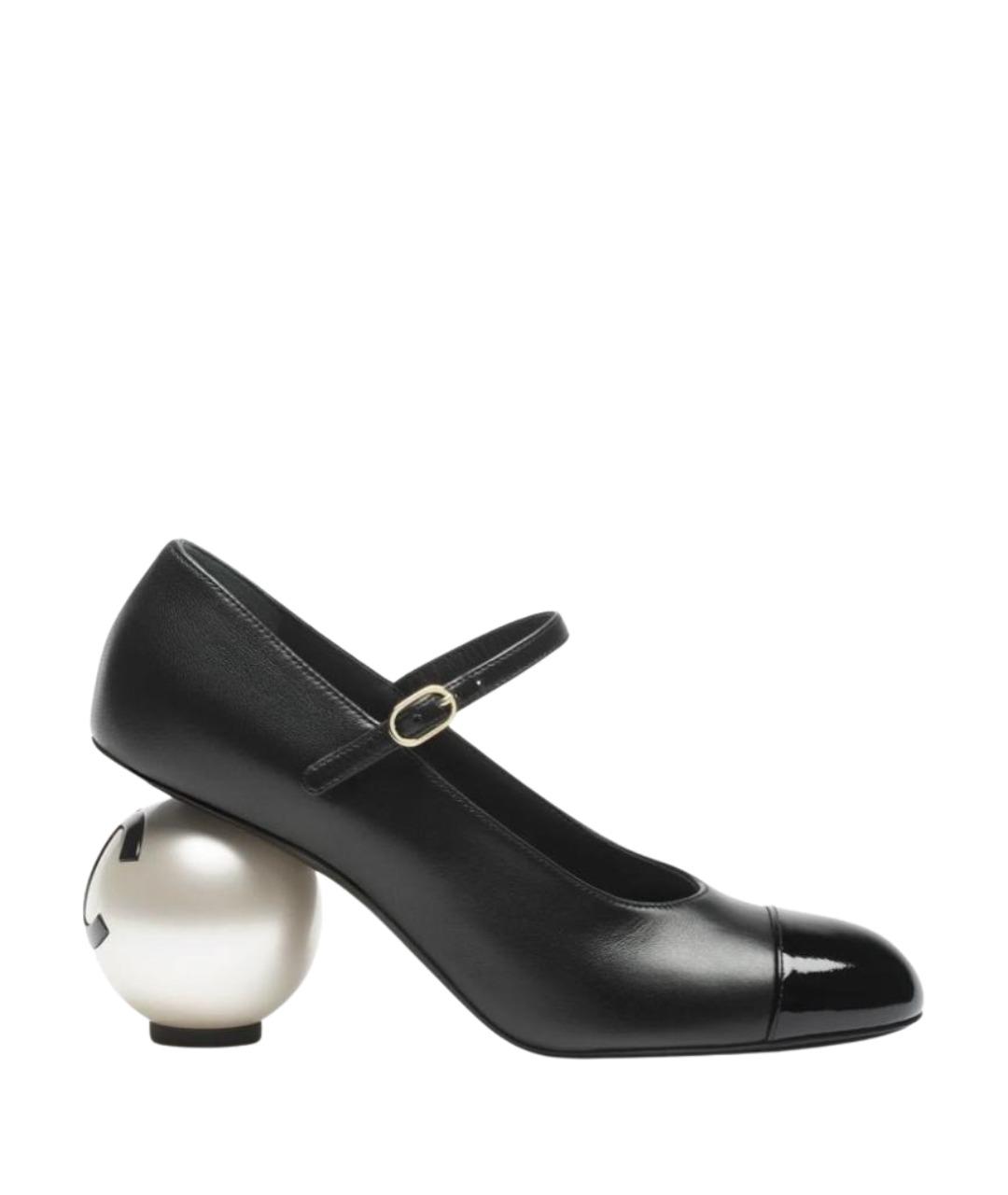 CHANEL Черные кожаные туфли, фото 1