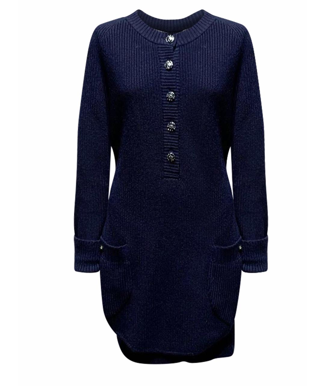 CHANEL Темно-синий кашемировый костюм с юбками, фото 1