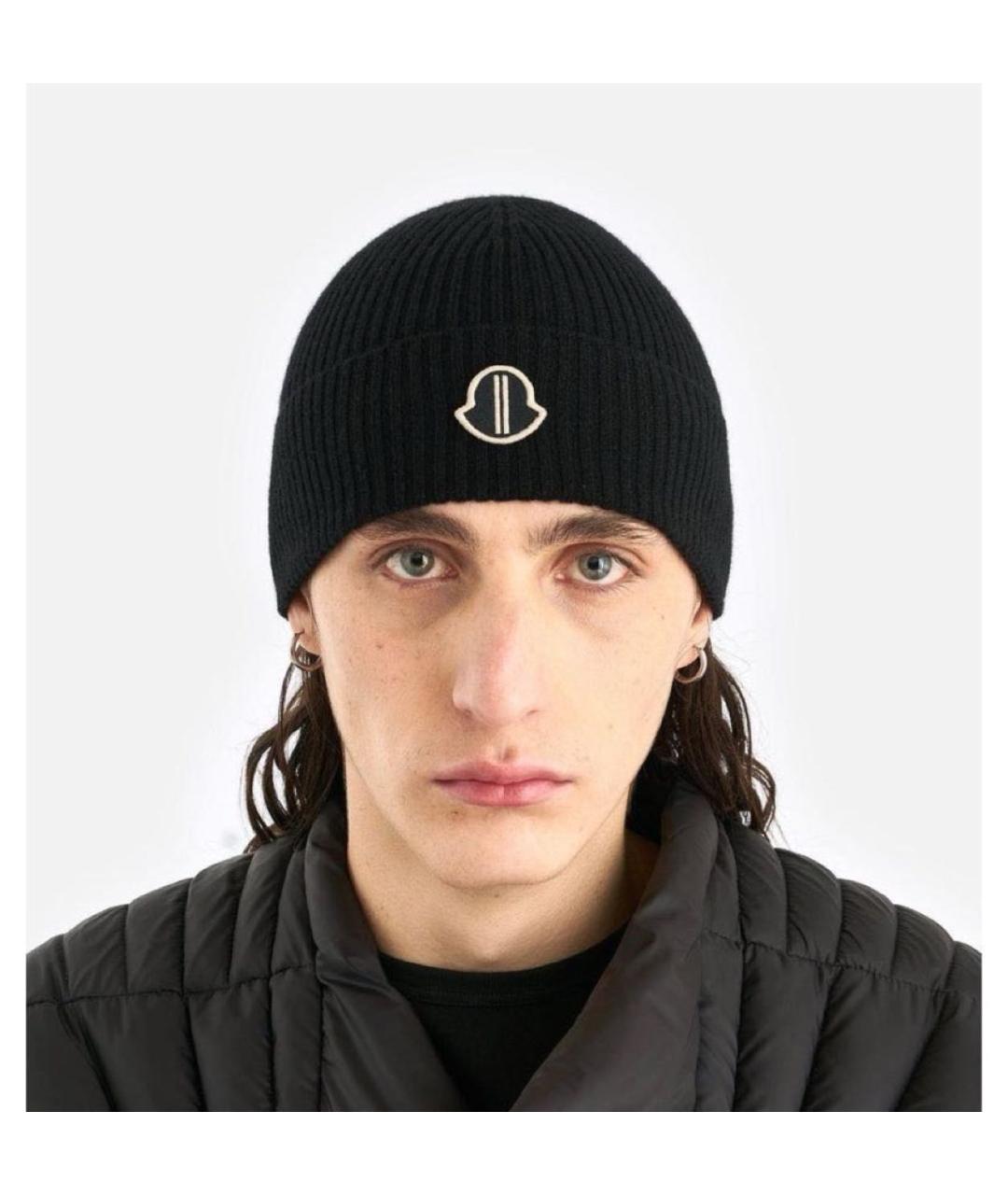 RICK OWENS Черная шерстяная шапка, фото 8