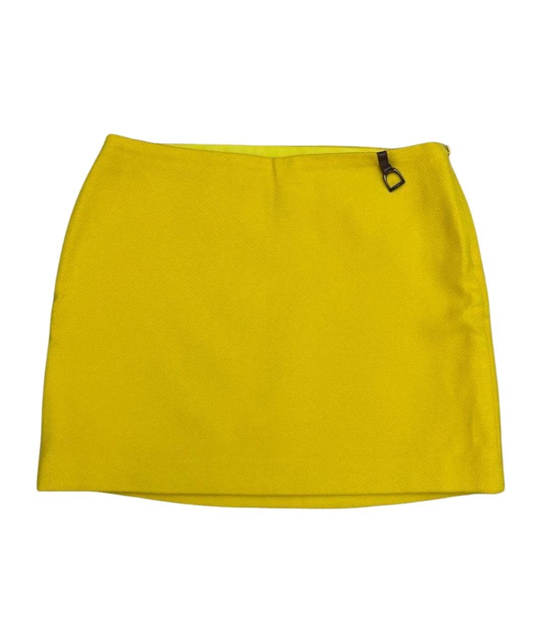 RALPH LAUREN Желтая юбка мини, фото 1