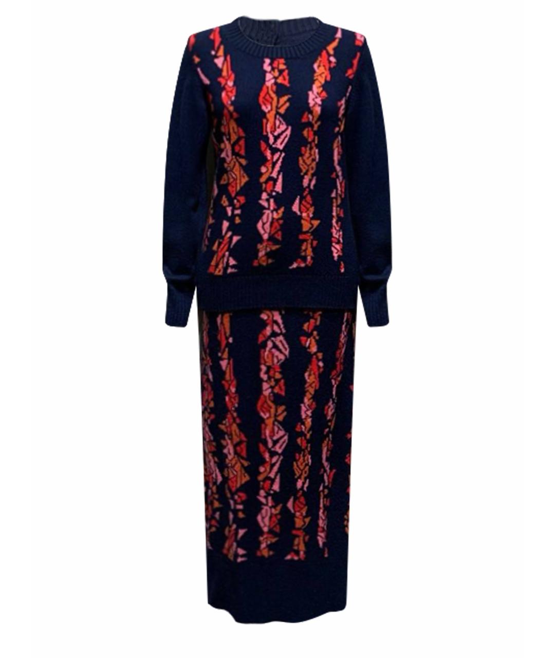 CHANEL Темно-синий кашемировый костюм с юбками, фото 1