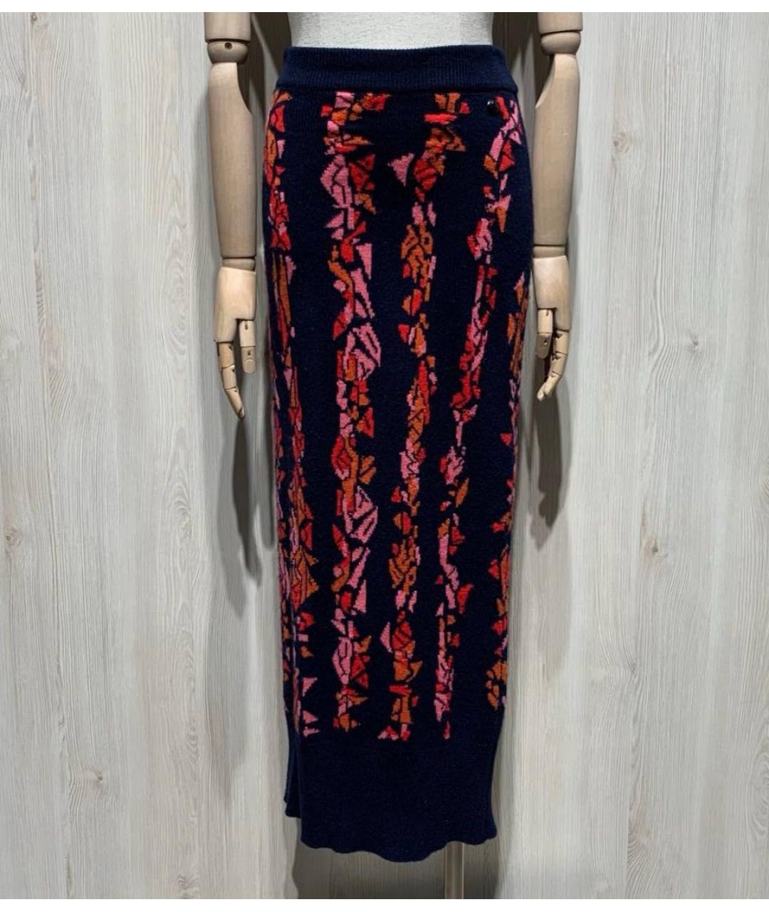 CHANEL Темно-синий кашемировый костюм с юбками, фото 4