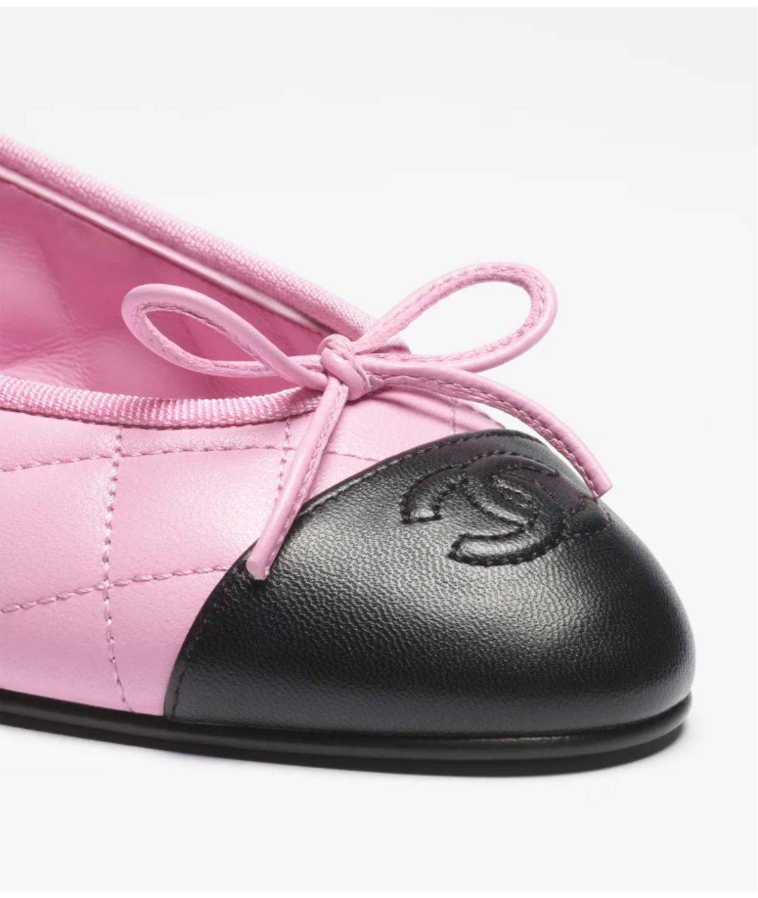 CHANEL Розовые кожаные балетки, фото 4