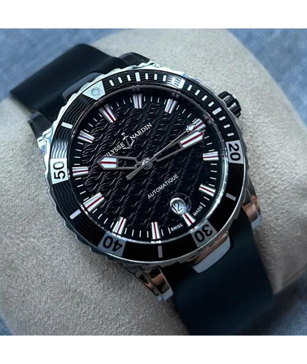 Ulysse Nardin Черные металлические часы, фото 2