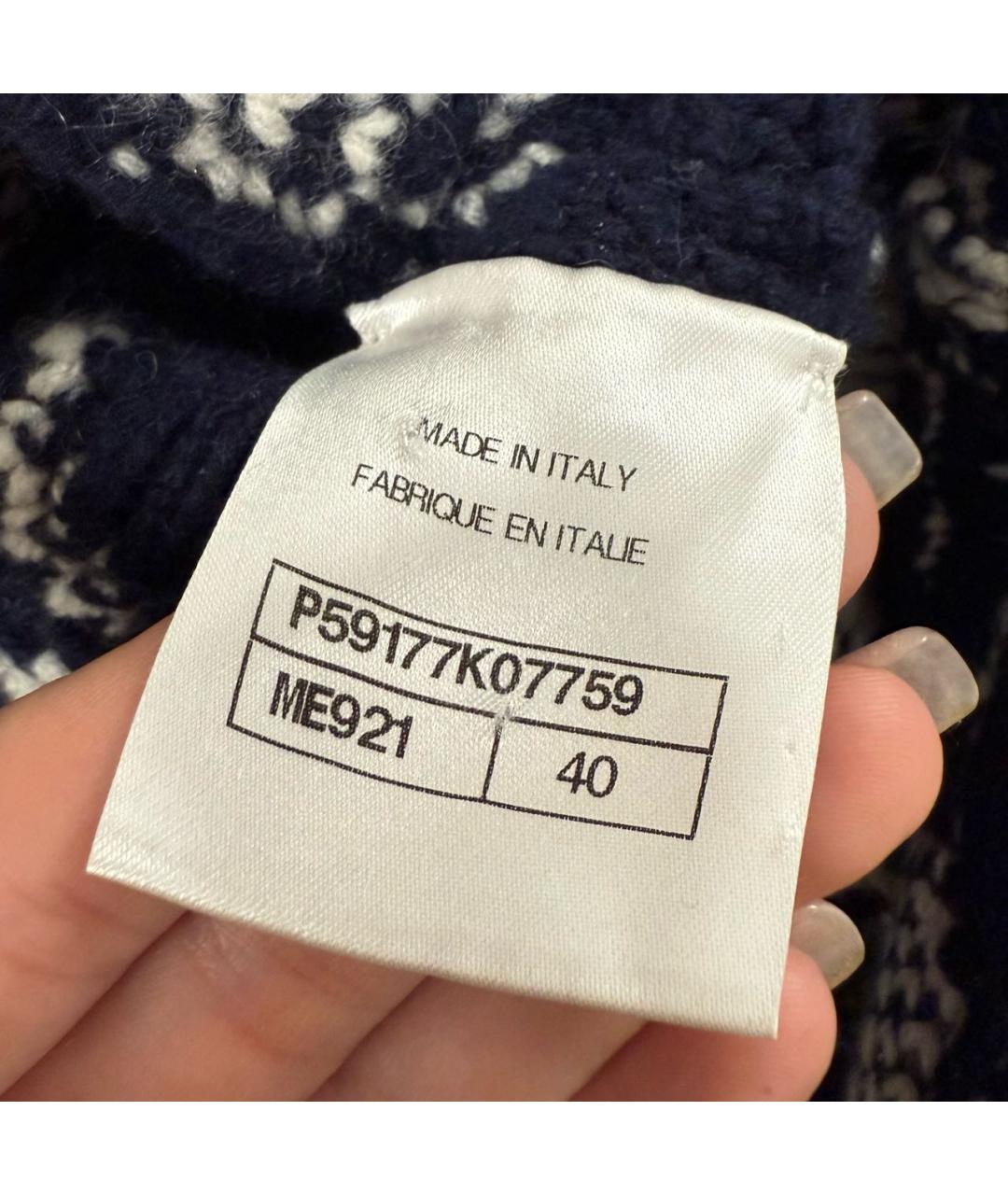 CHANEL Темно-синяя кашемировая юбка мини, фото 7