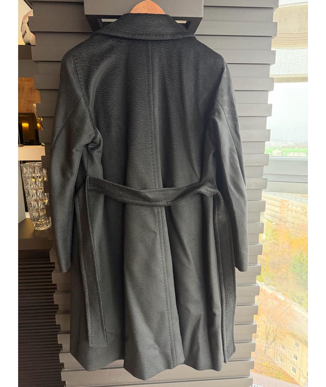 MAX MARA Черное шерстяное пальто, фото 2