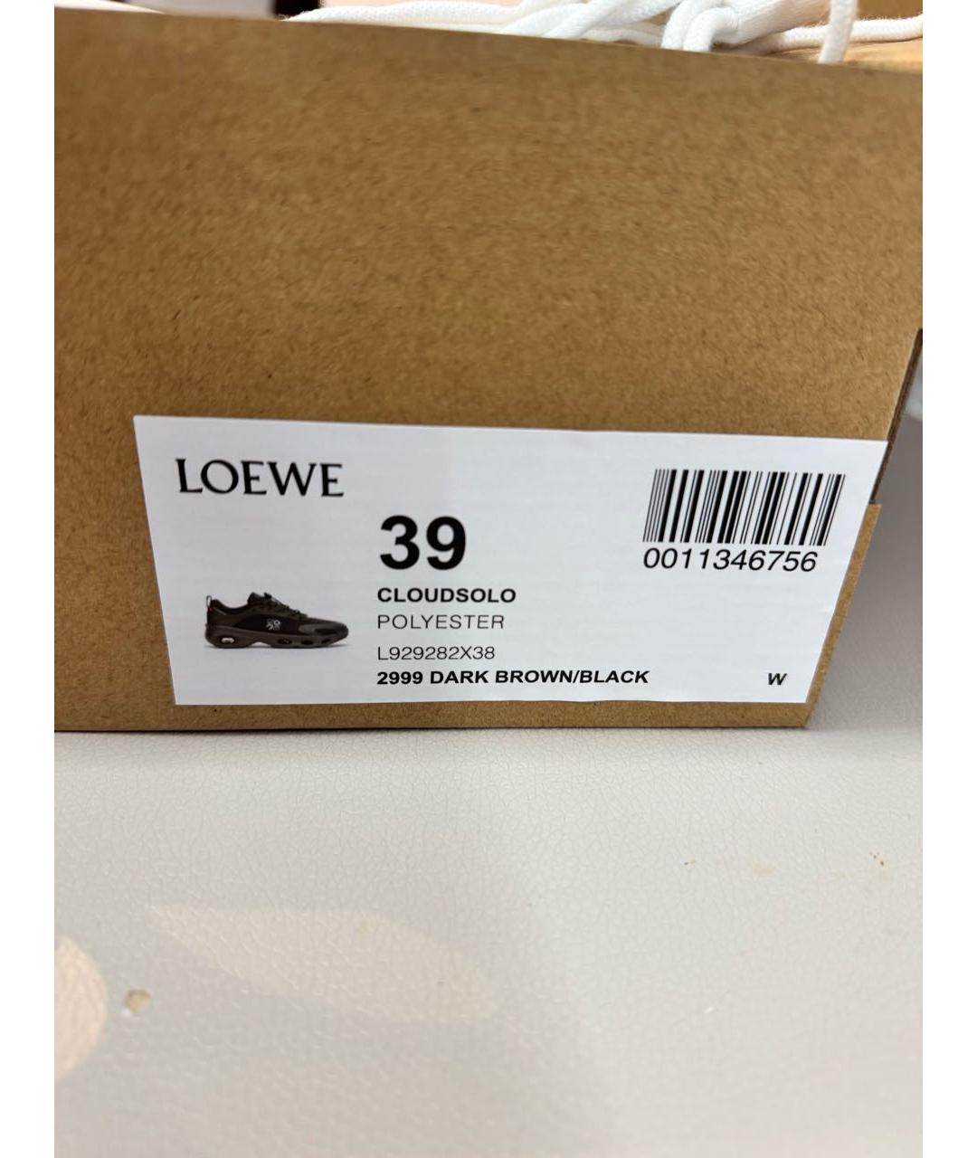 LOEWE Коричневые синтетические кроссовки, фото 6